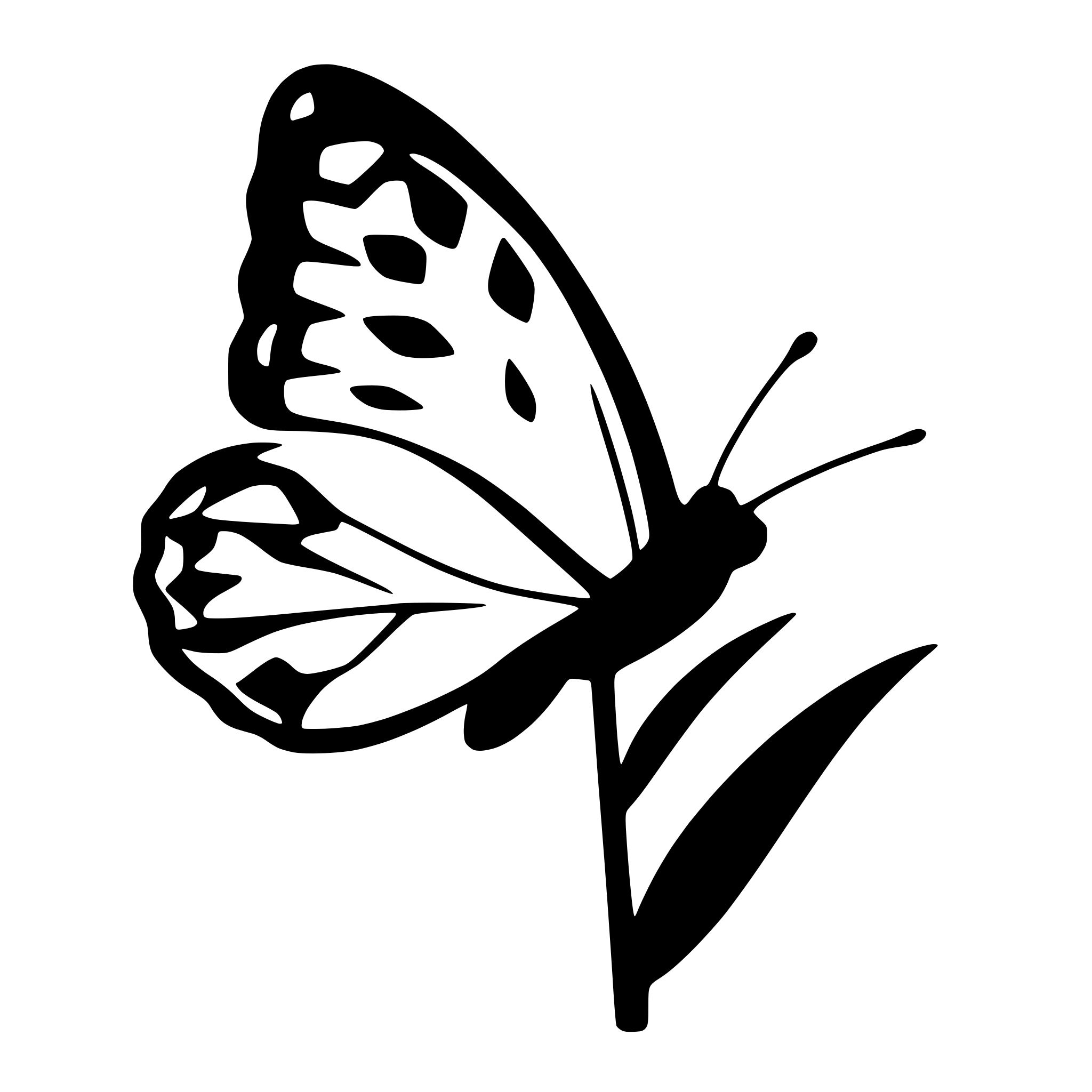 AI-generated SVG of 'butterfly with open wings'