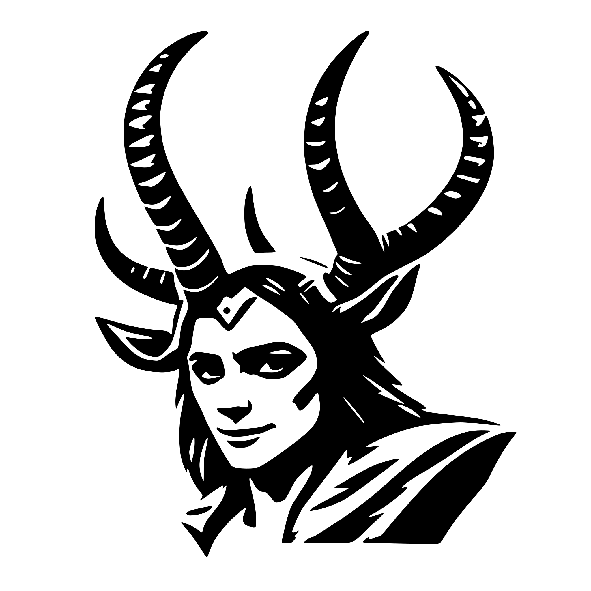 AI-generated SVG of 'loki's horns'