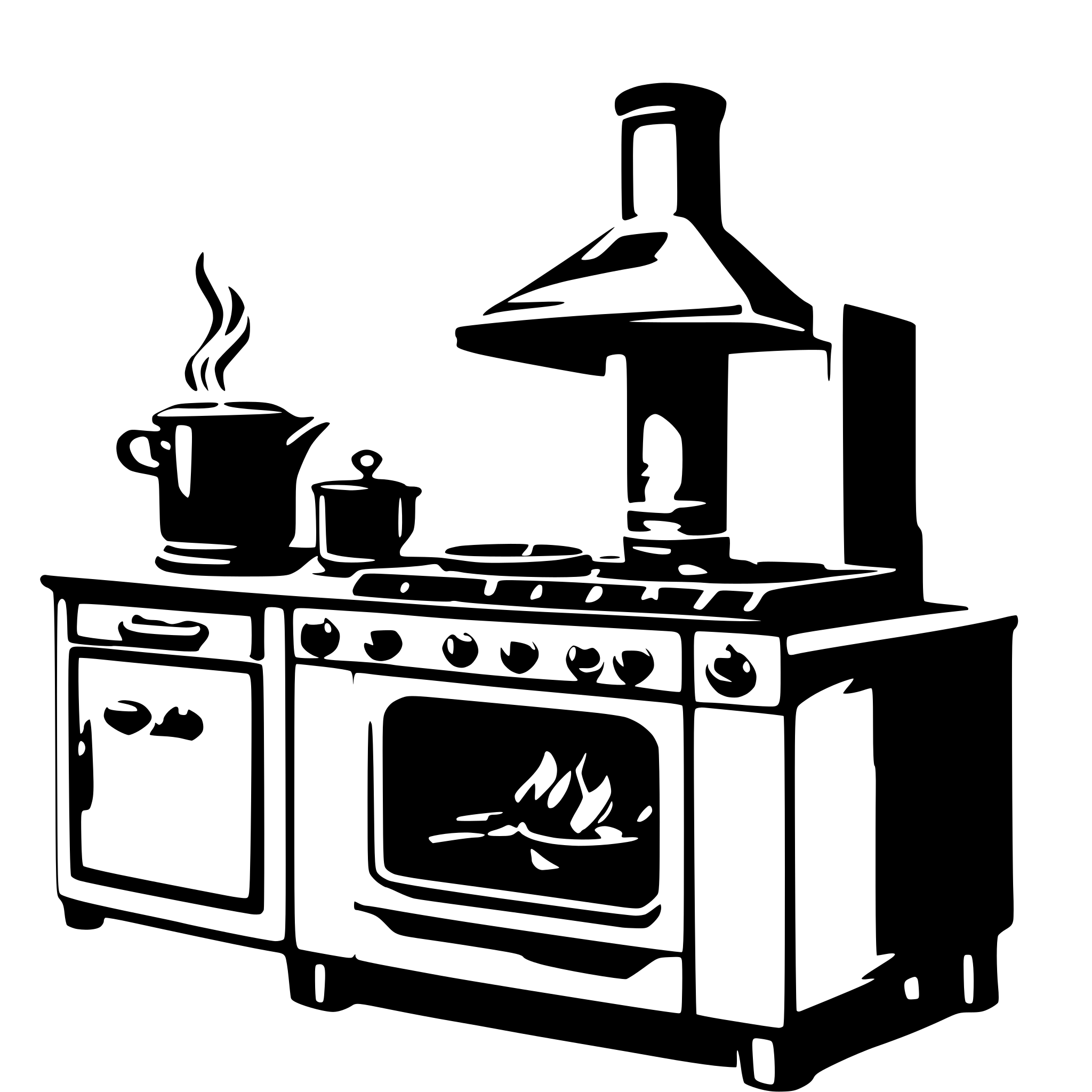AI-generated SVG of 'a cooking stove'