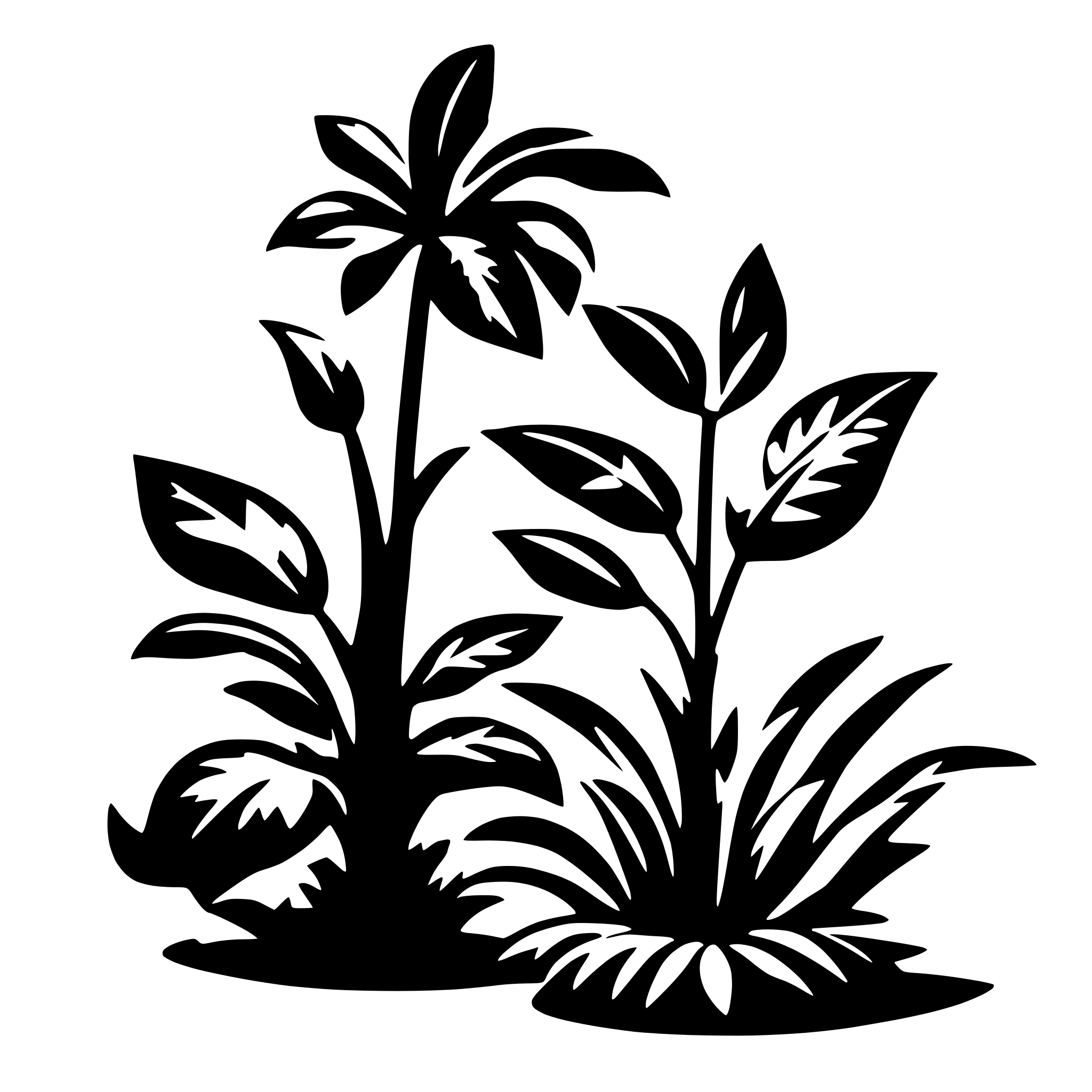 AI-generated SVG of a Multiples plants shadows