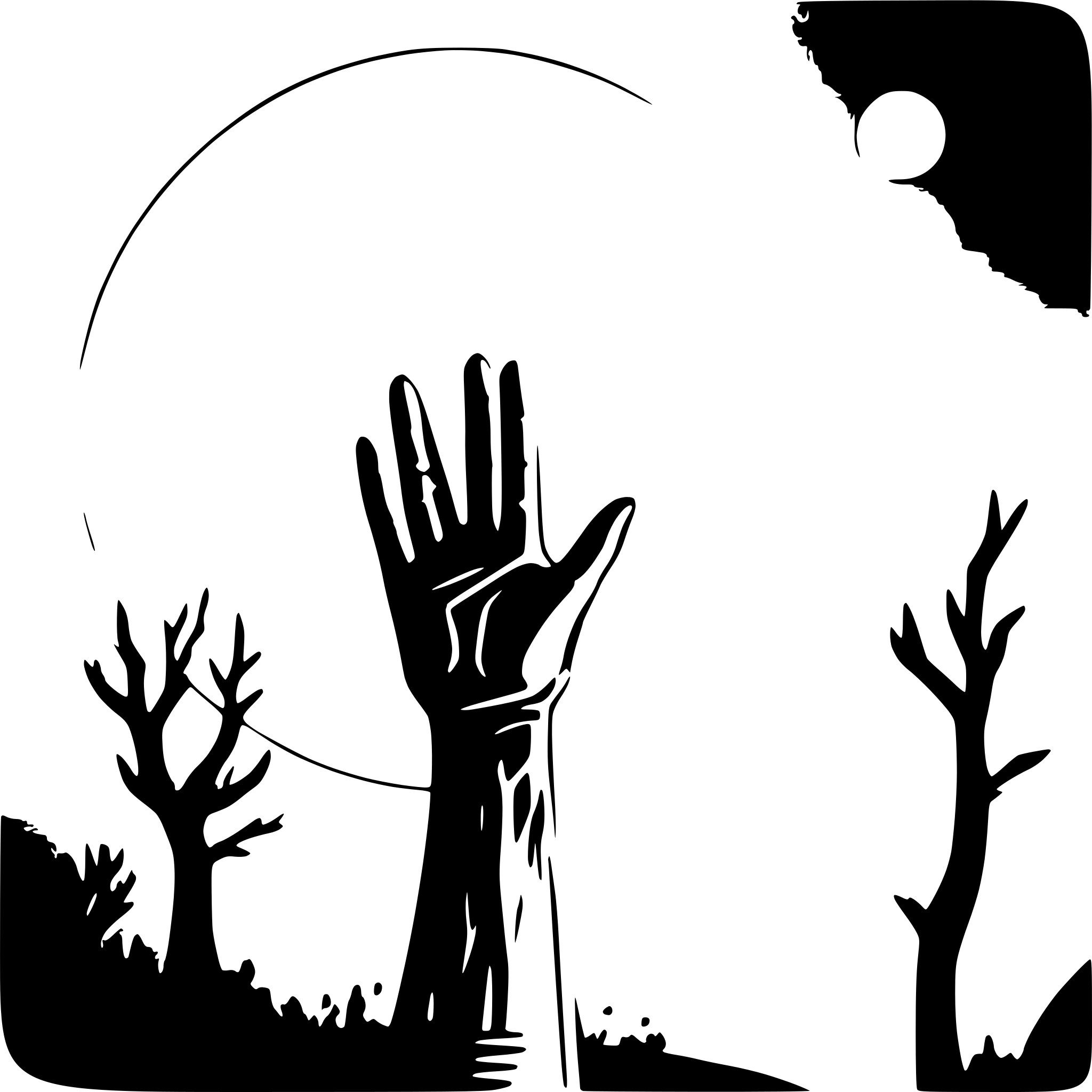 AI-generated SVG of a The design features a silhouette of a monstrous or ghoulish hand reaching upward, set against the backdrop of a large, full moon. The hand is skeletal or claw-like, adding an eerie and supernatural vibe to the image. The moon is depicted in a realistic, textured style, with craters and shadows, enhancing the mysterious mood.

Below the image, the word 