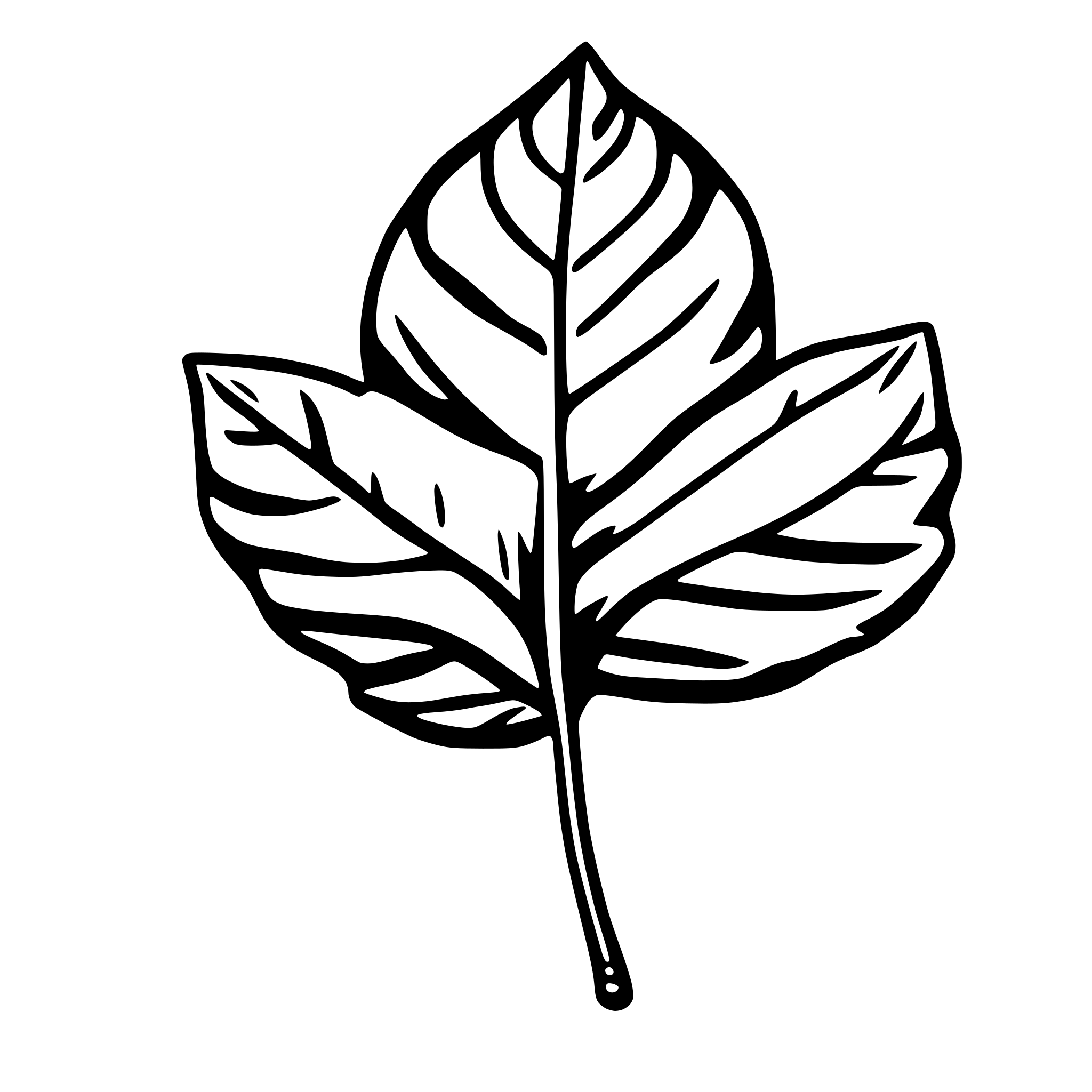 AI-generated SVG of 'hickory leaf'