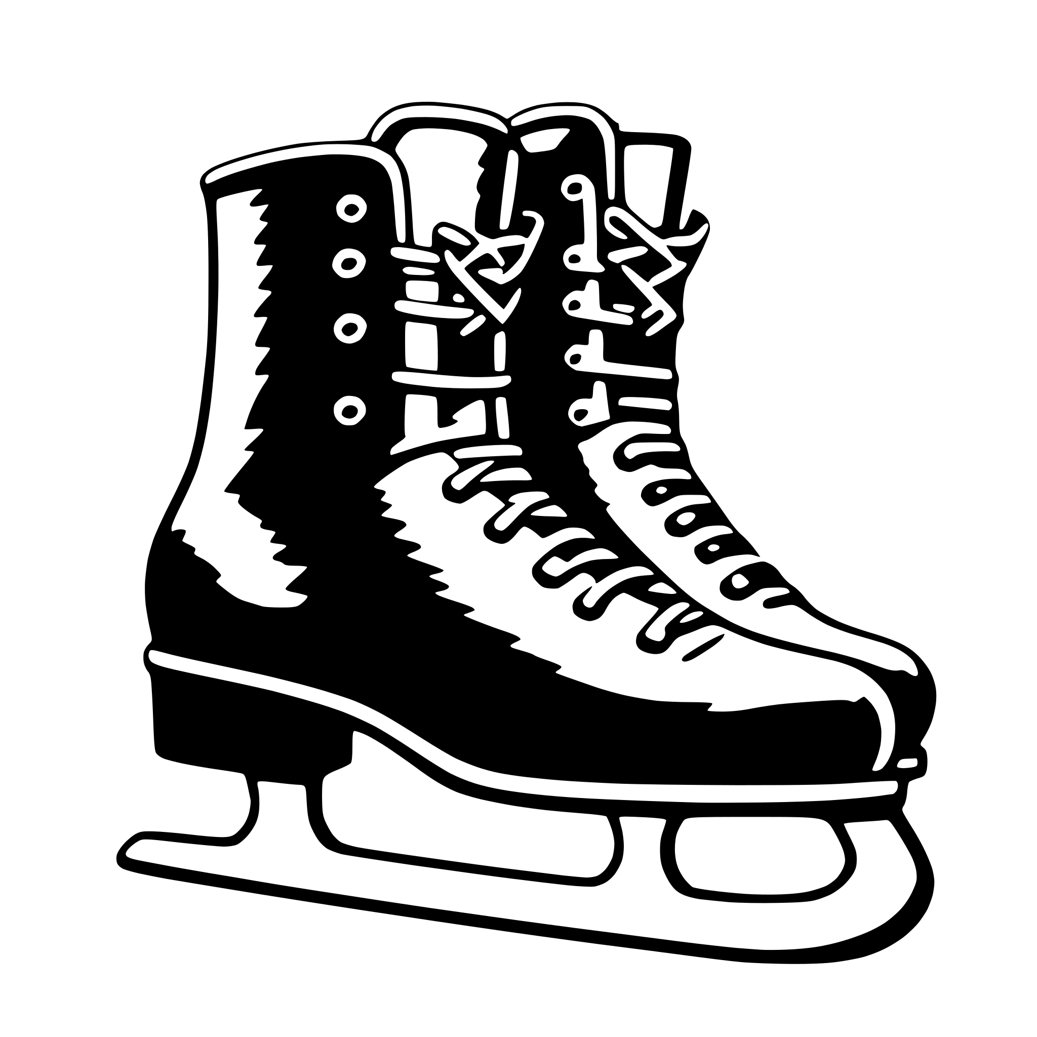 AI-generated SVG of a ice skates