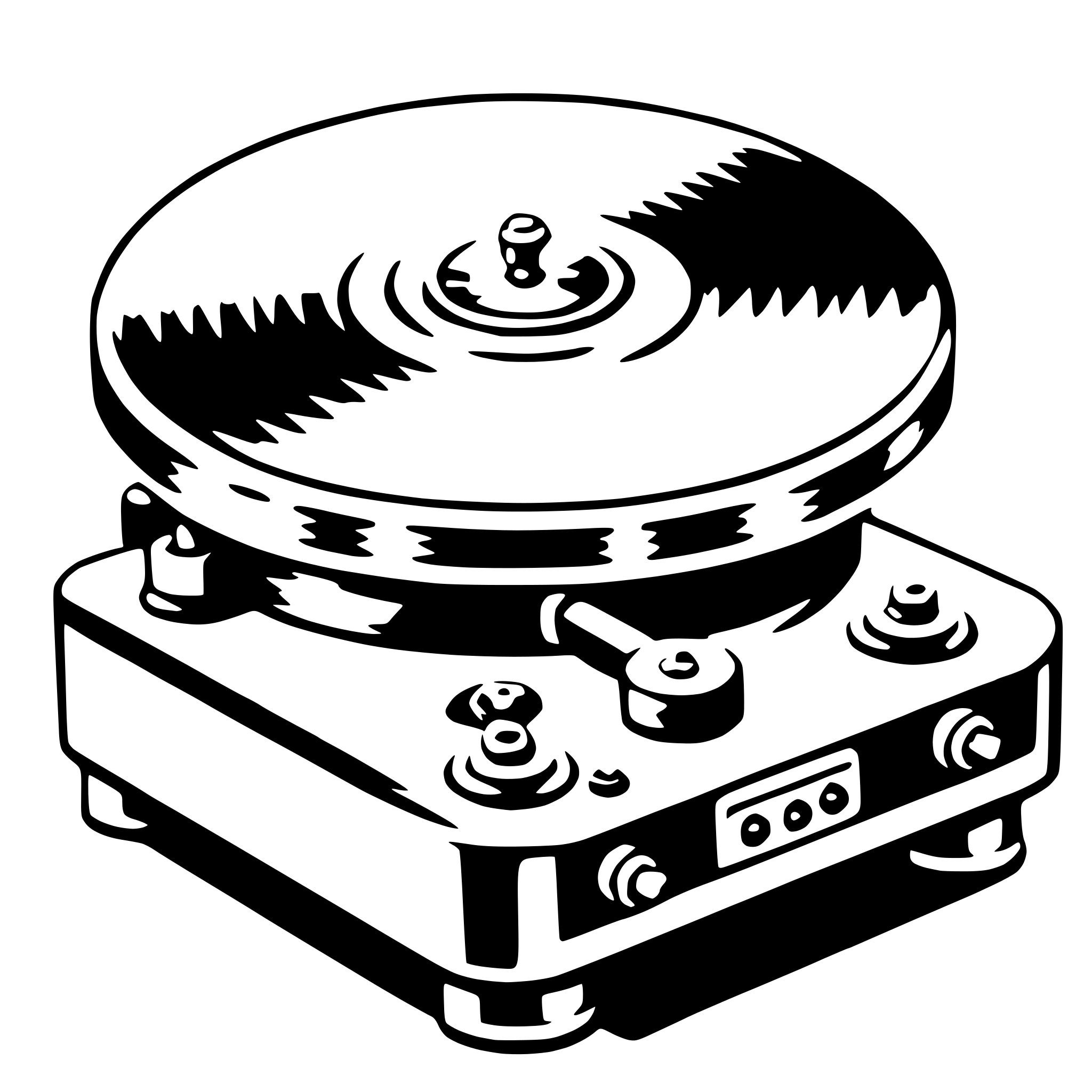 AI-generated SVG of a turntable