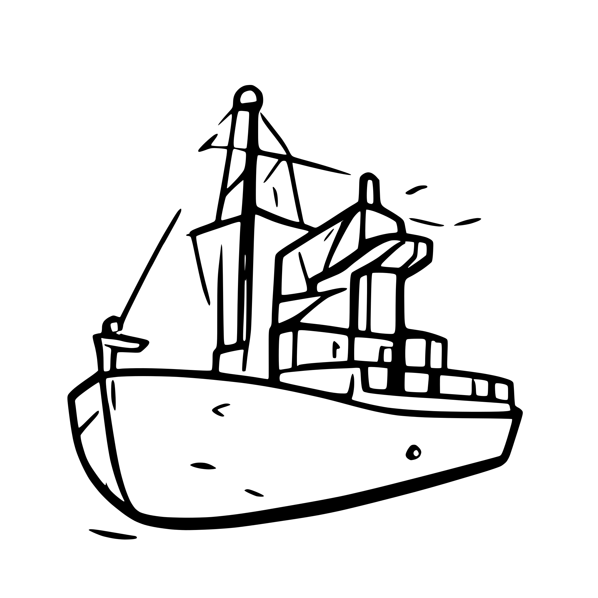 AI-generated SVG of a titanic