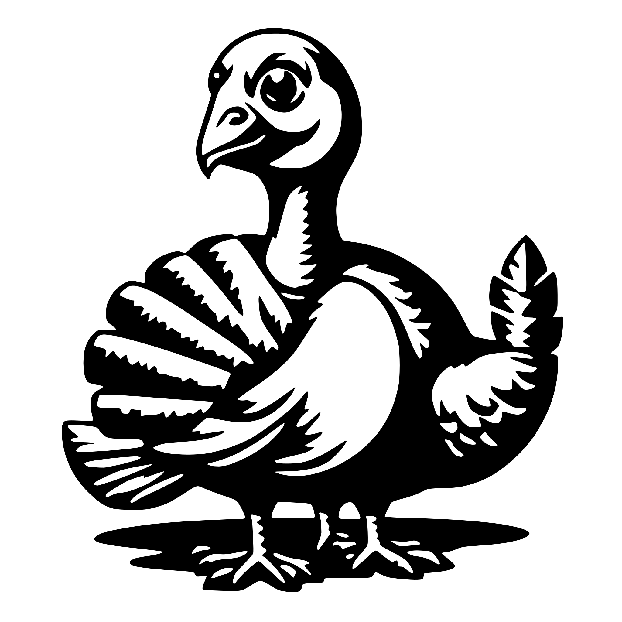 AI-generated SVG of 'Turkey with X eyes'