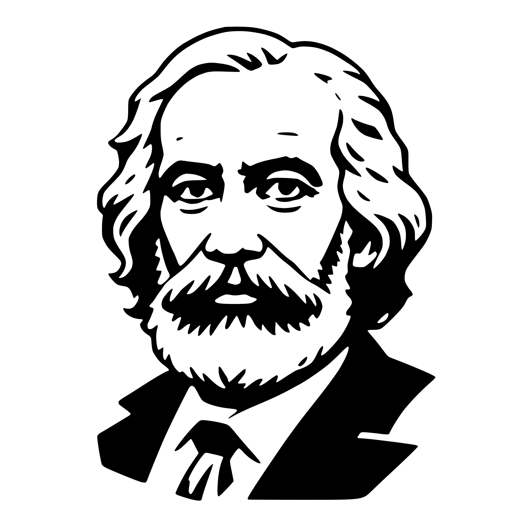 AI-generated SVG of 'karl marx'
