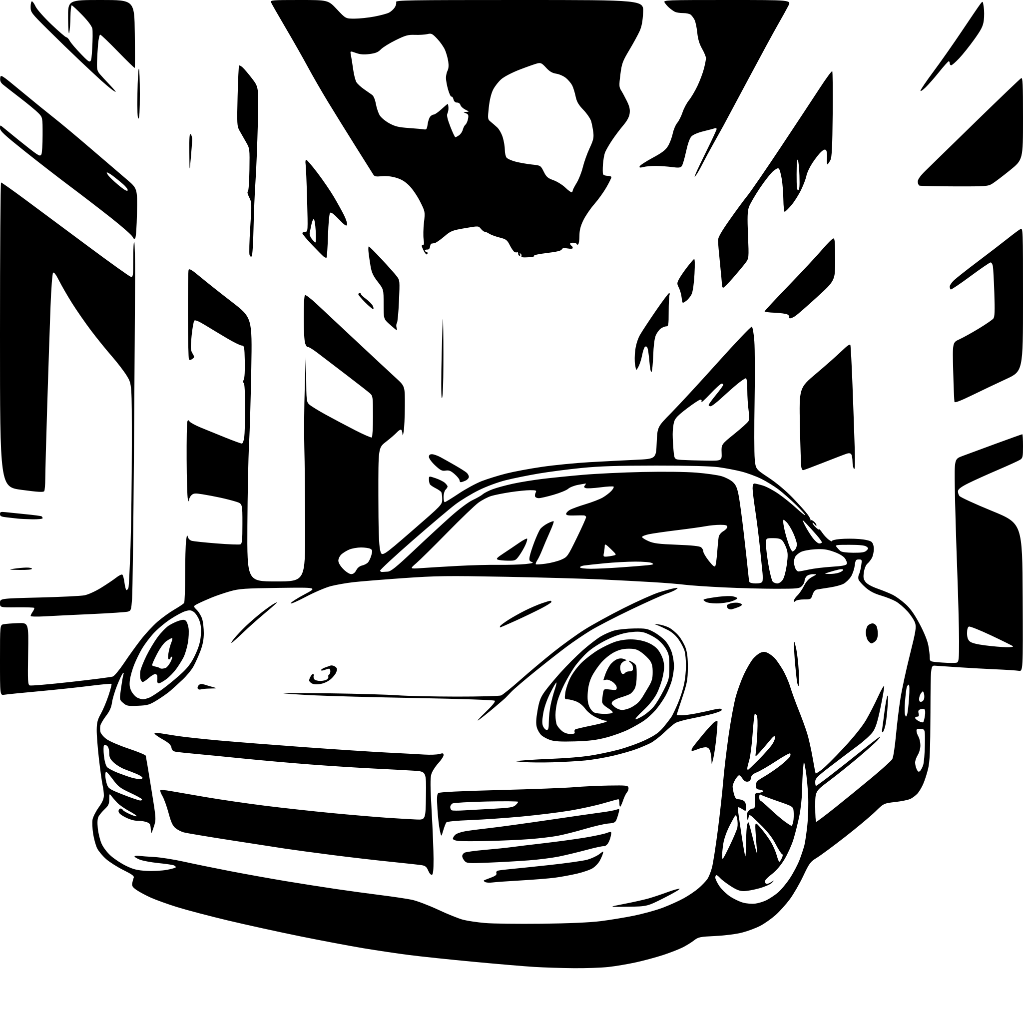 AI-generated SVG of a No Risk No Porsche
