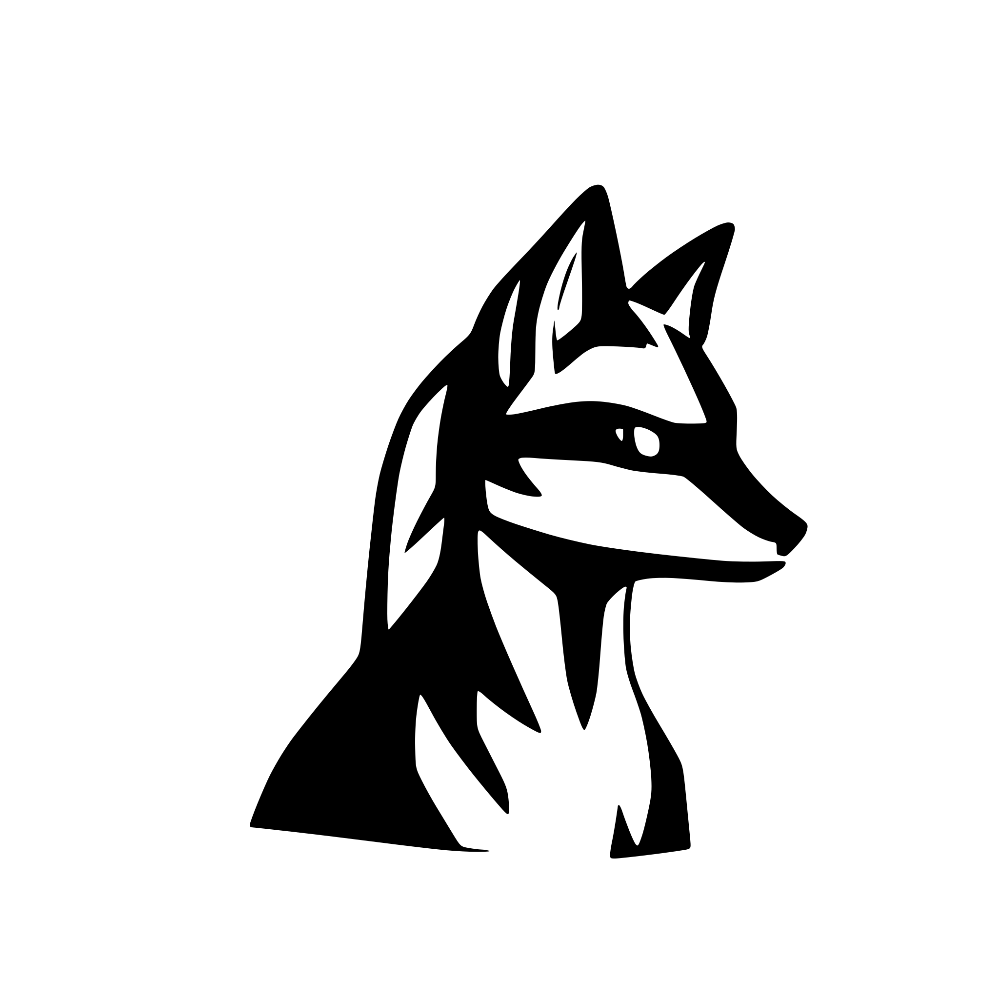 AI-generated SVG of a fox head