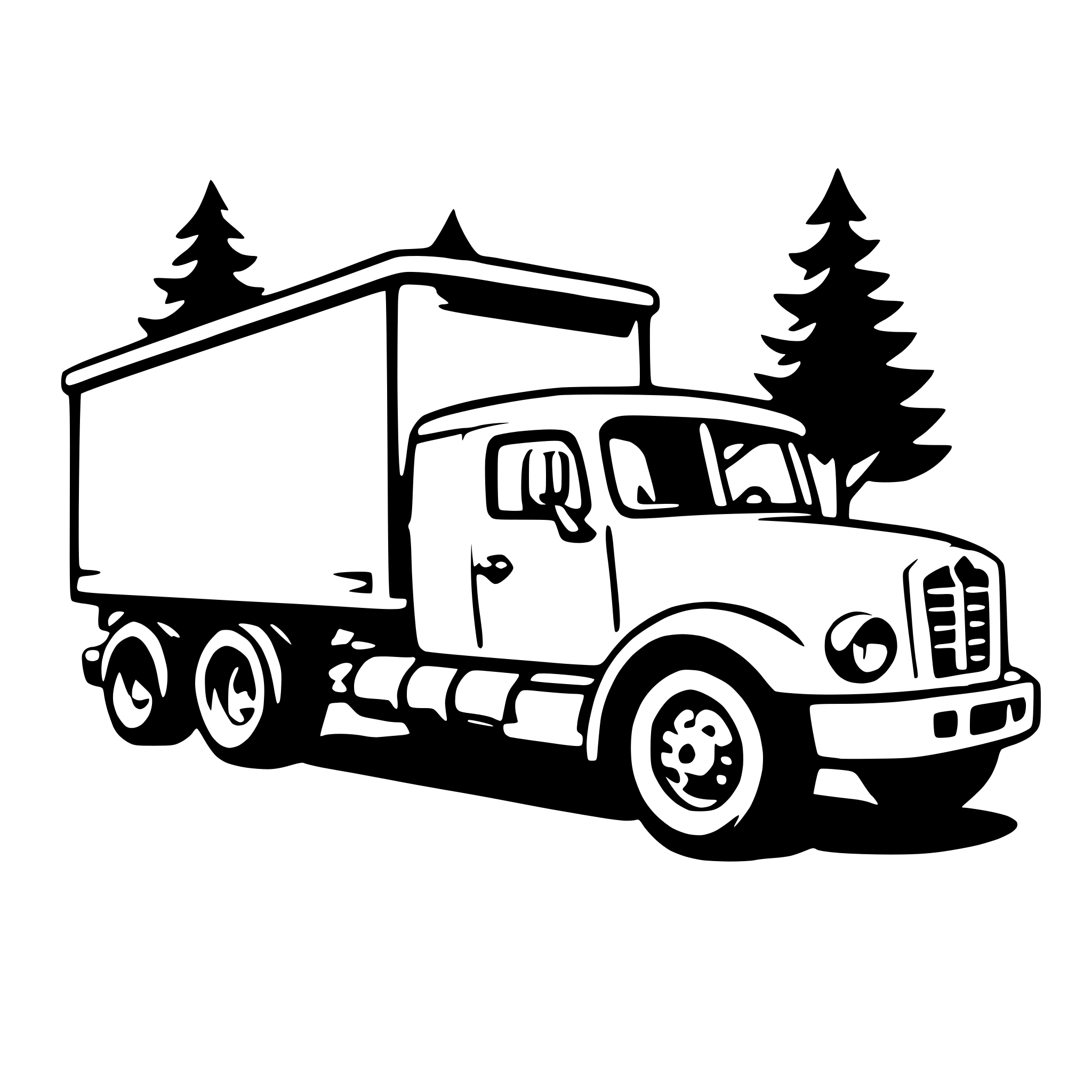 AI-generated SVG of 'flatbed truck'