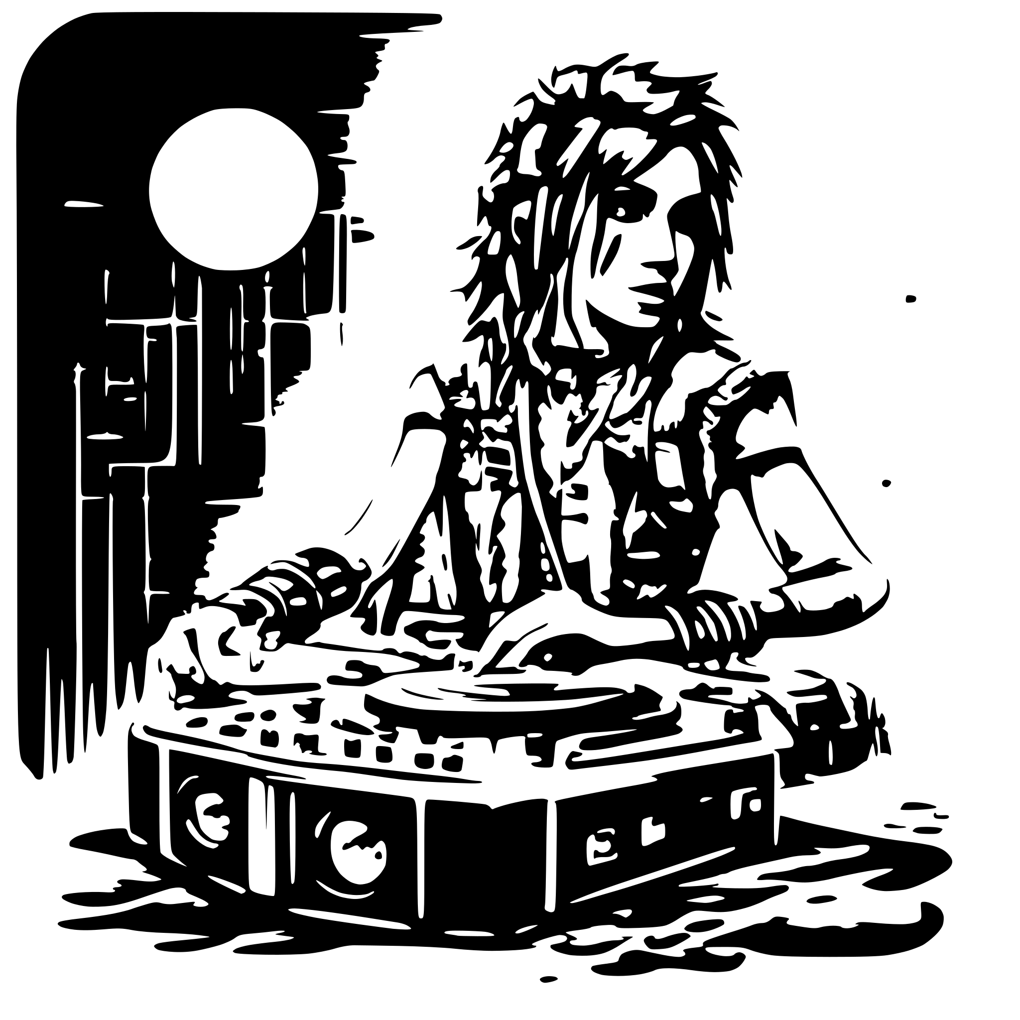 AI-generated SVG of 'Poster for a DJ party with Rap, Punk, Drum n bass style'