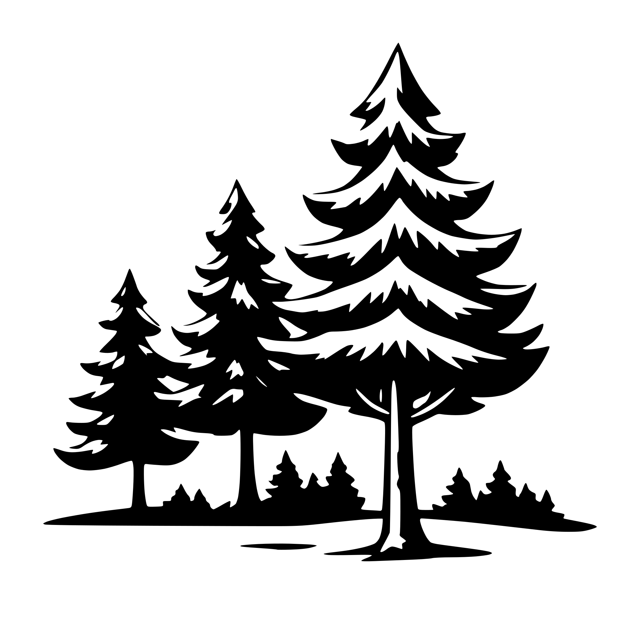 AI-generated SVG of 'one evergreen tree'