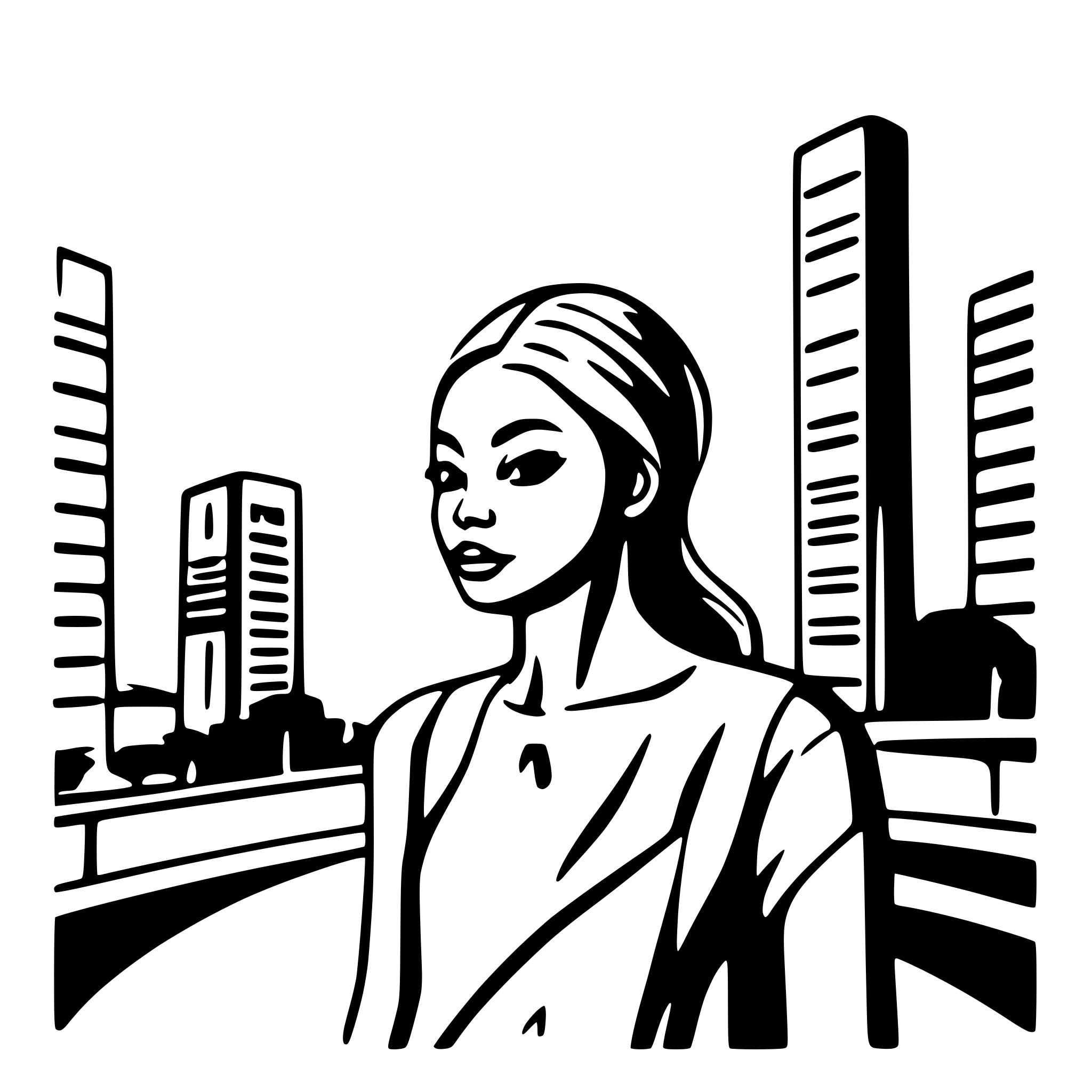 AI-generated SVG of 'LAGOS SKYLINE'