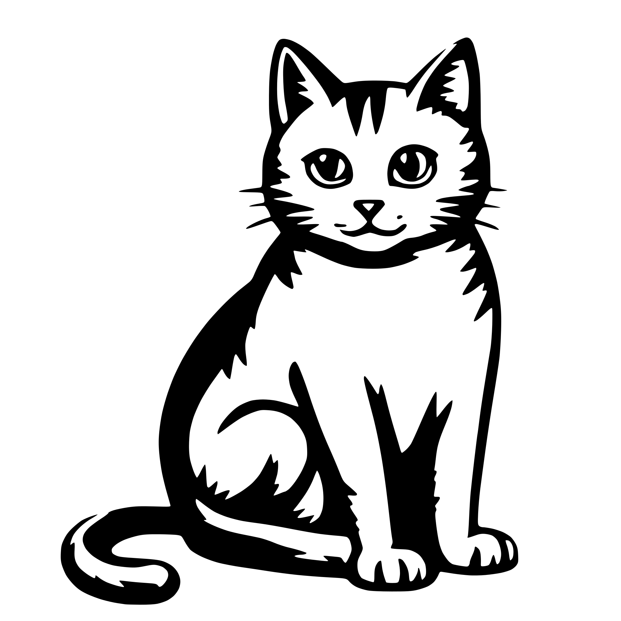 AI-generated SVG of a svg cat simple