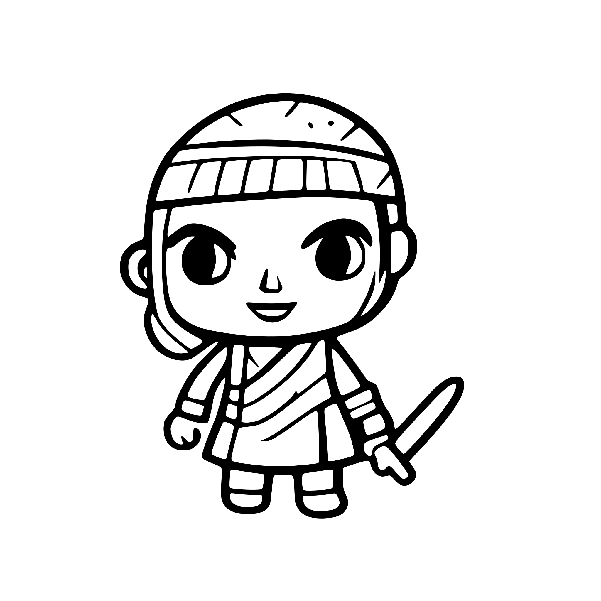 AI-generated SVG of 'Pashtun Warrior'