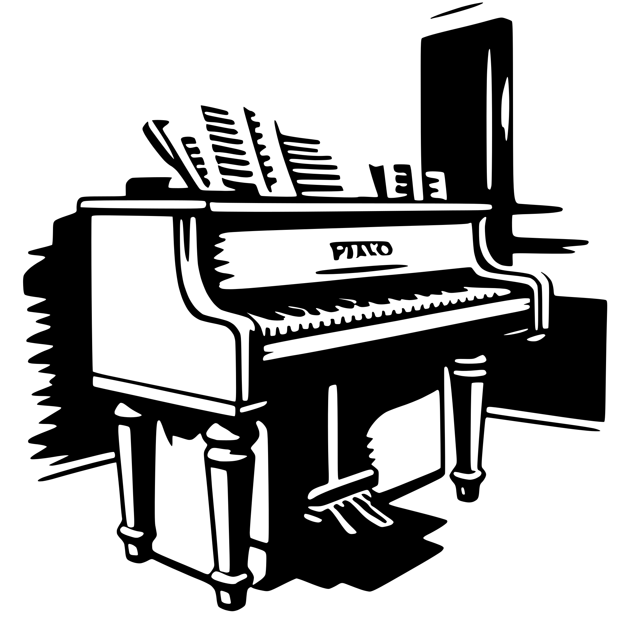 AI-generated SVG of a piano