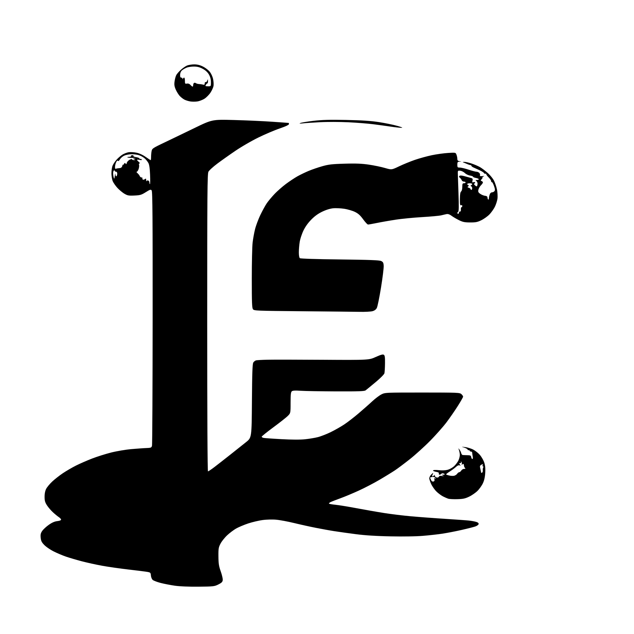 AI-generated SVG of a blue e letter with orange dot next to it