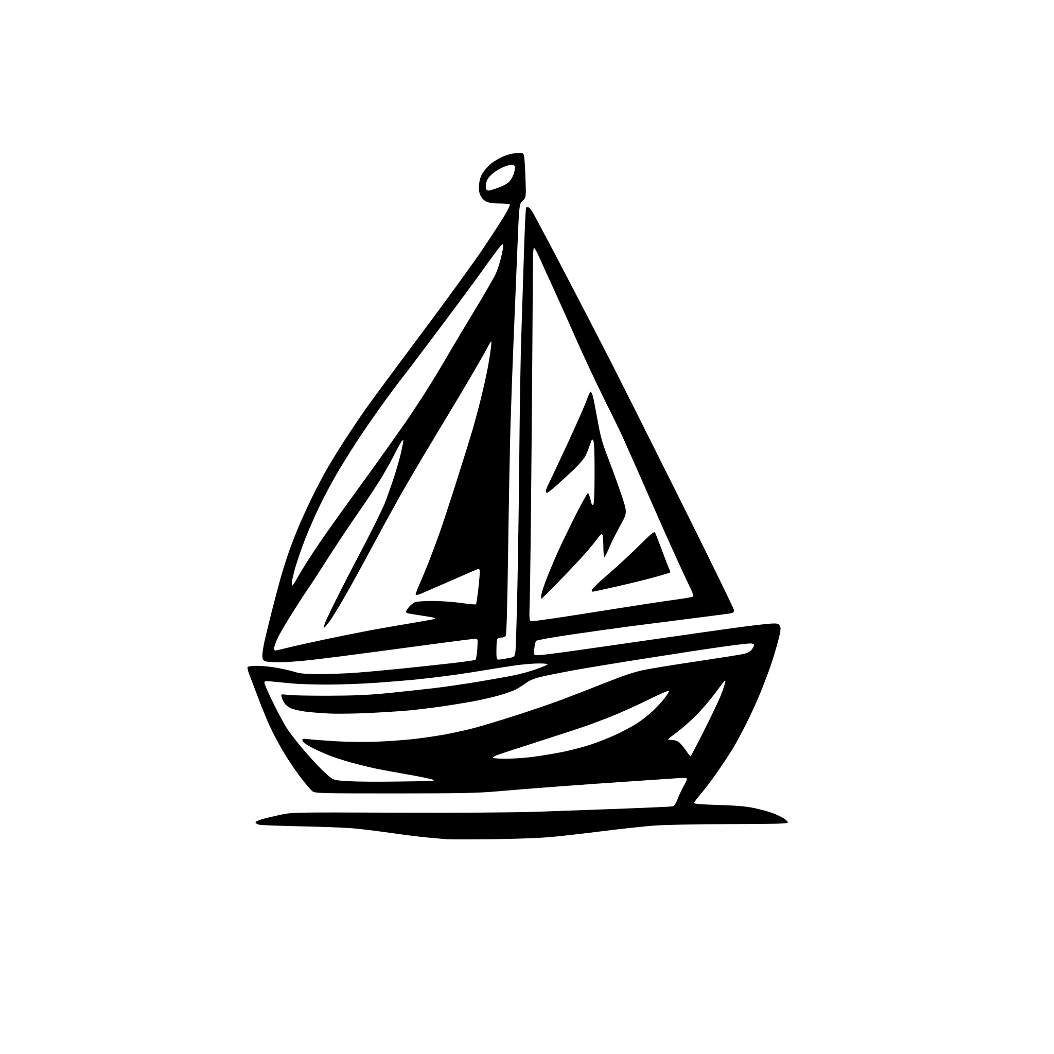 AI-generated SVG of a simple logo style depiction of a modern sail boat with few strokes