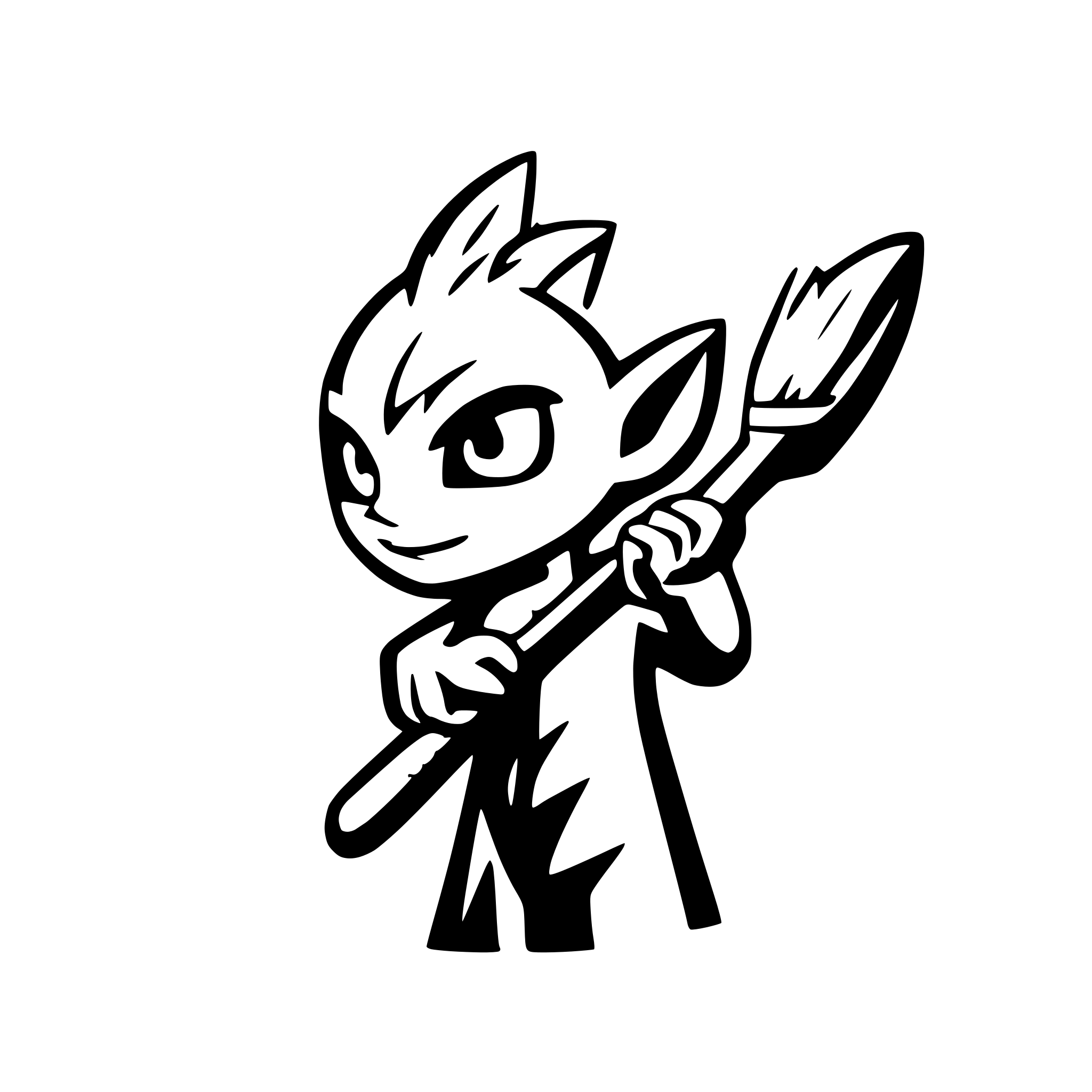 AI-generated SVG of a goblin holding a brush