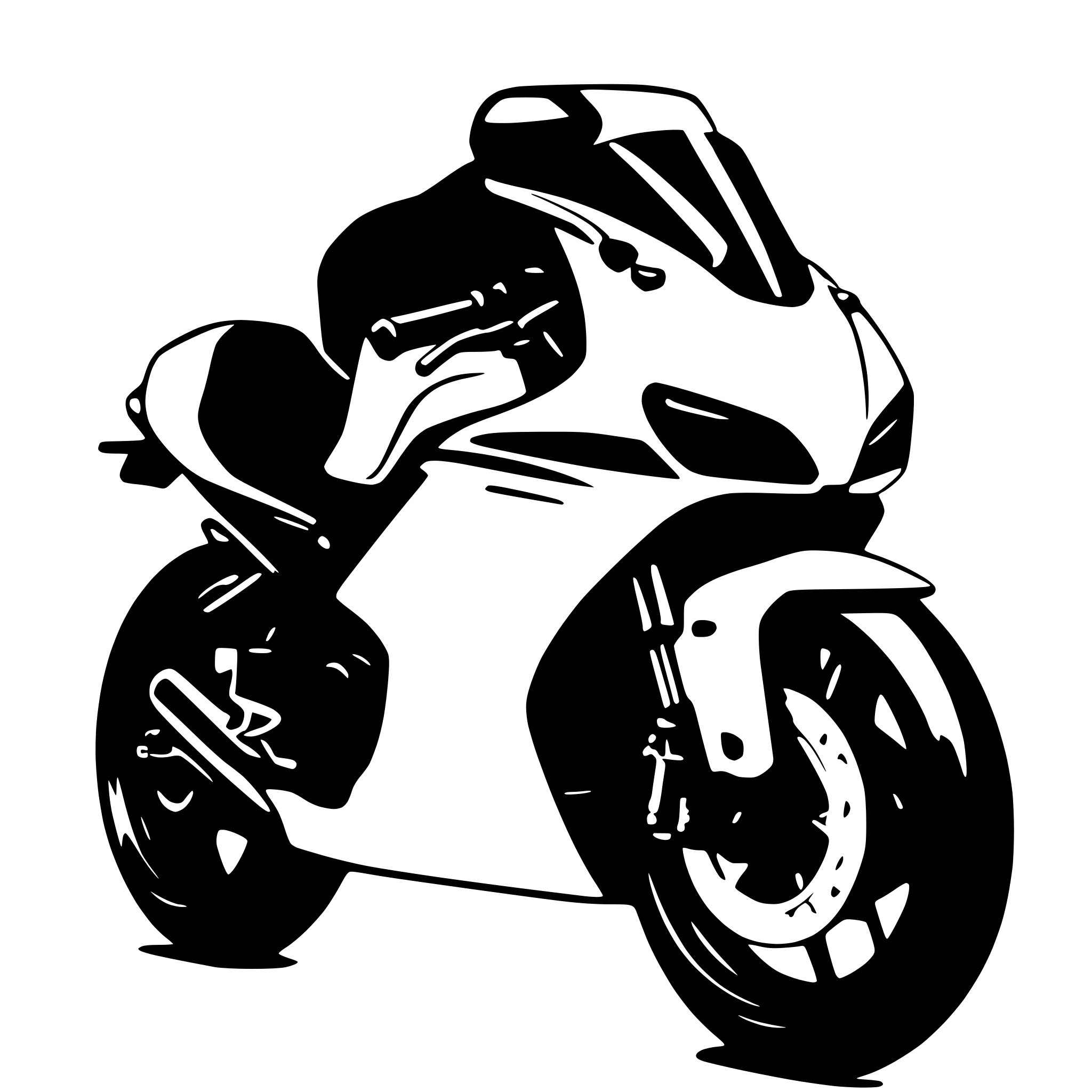 AI-generated SVG of a honda cbr 600 f pc31