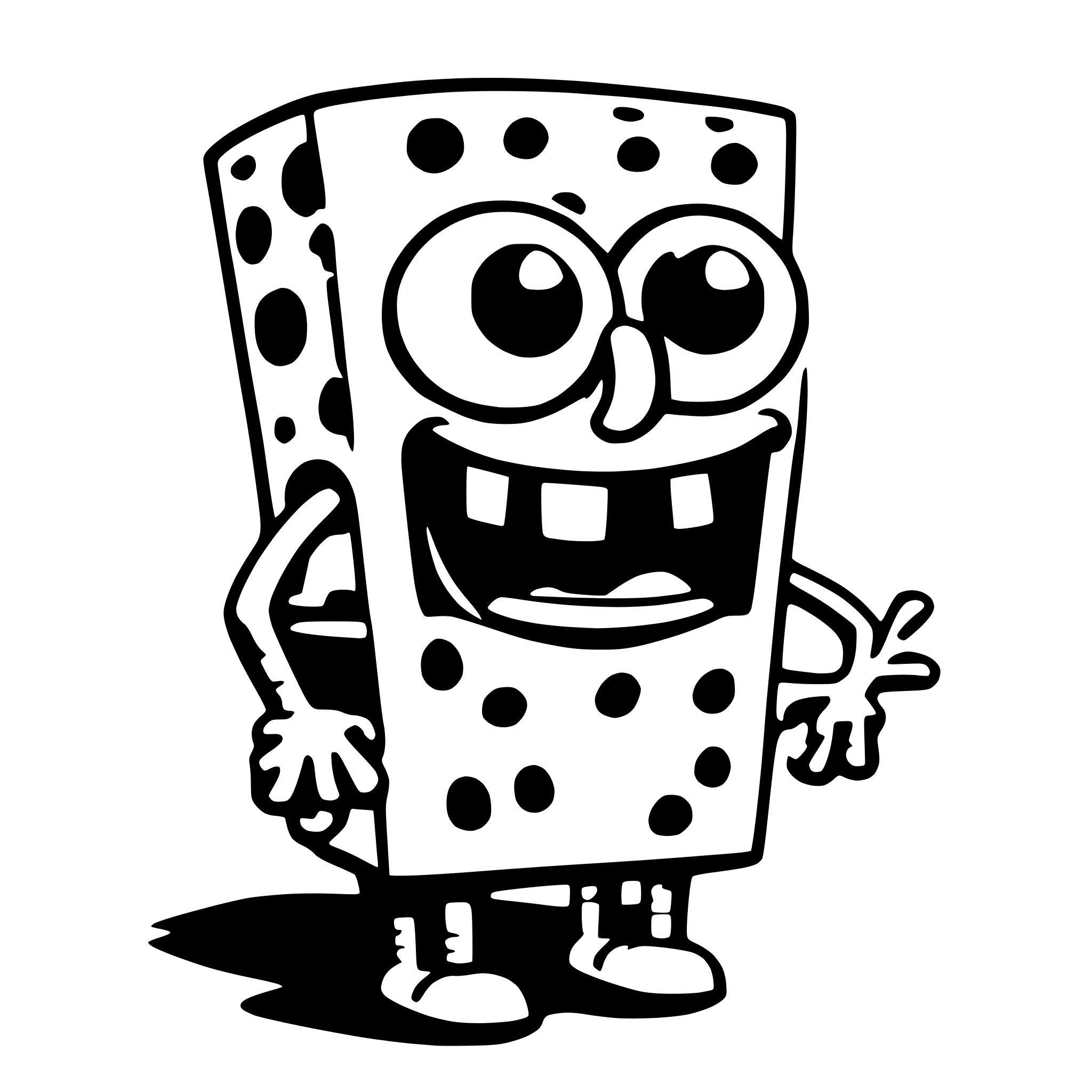 AI-generated SVG of 'spongebob'