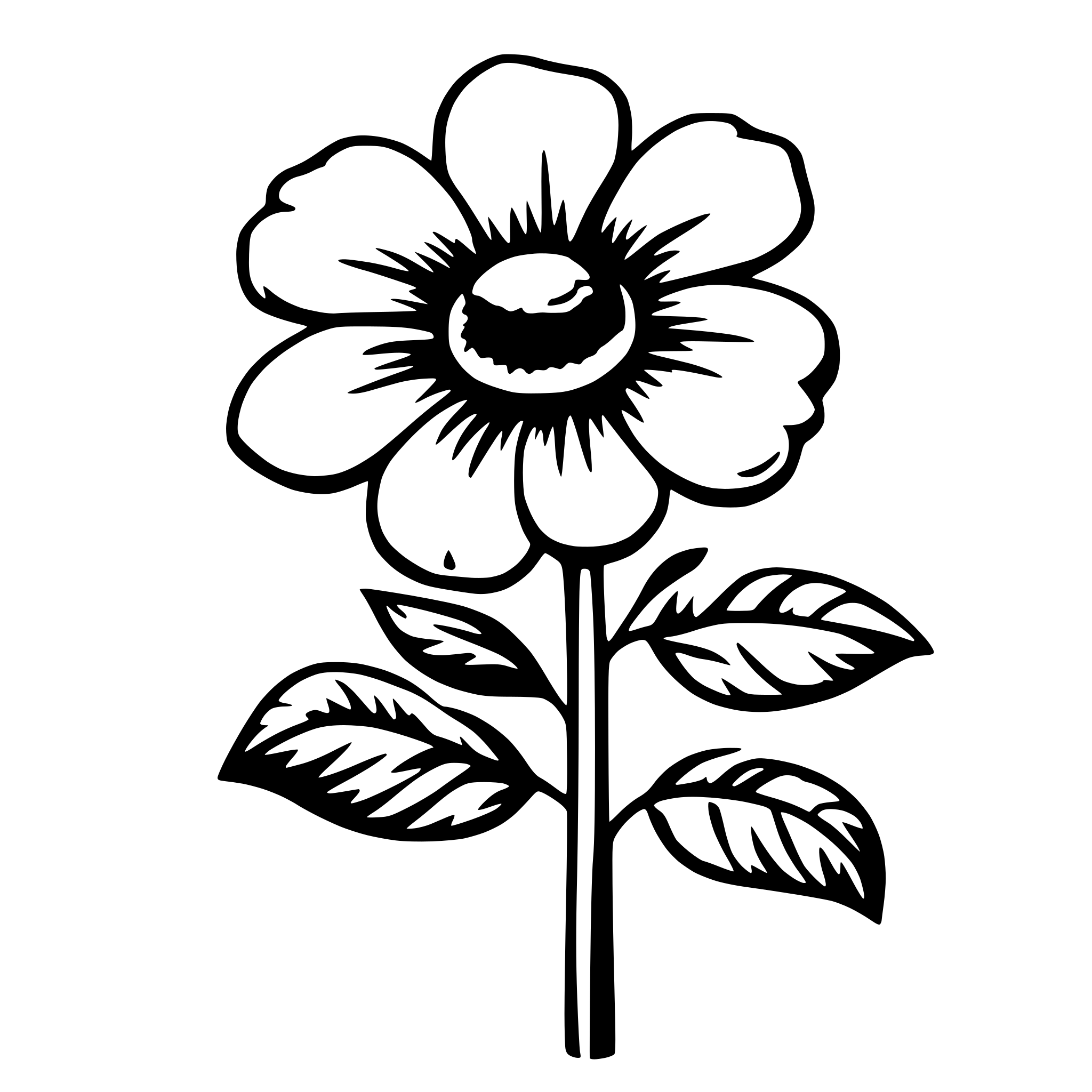 AI-generated SVG of a flower