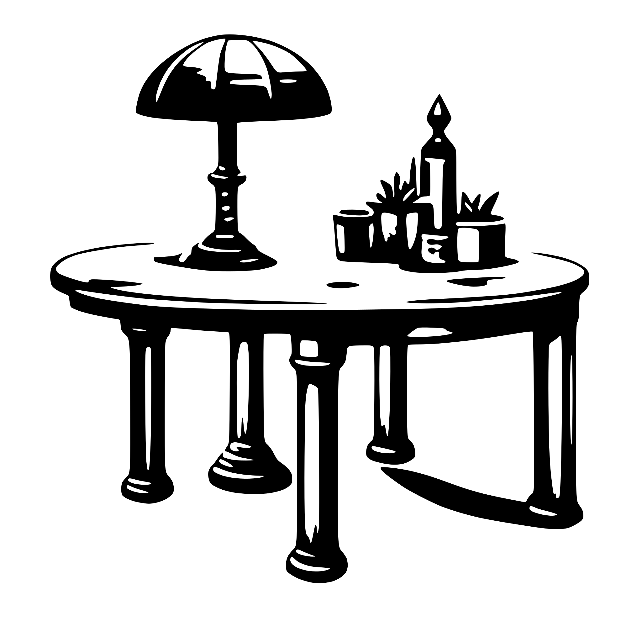 AI-generated SVG of a table for laser cut