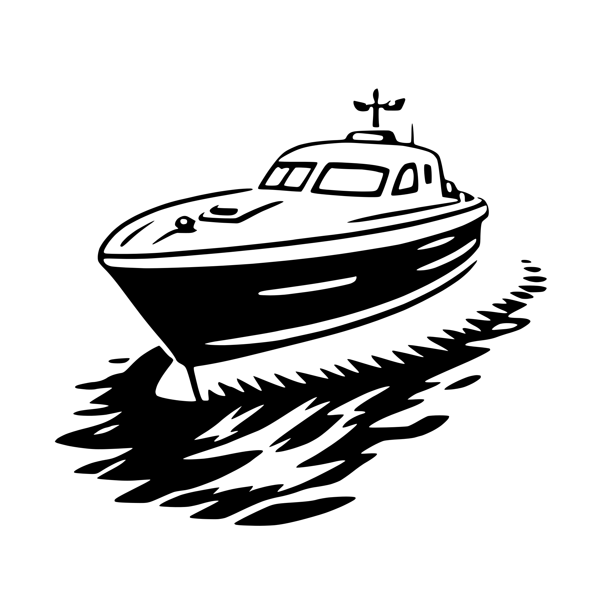 AI-generated SVG of 'speedboat'