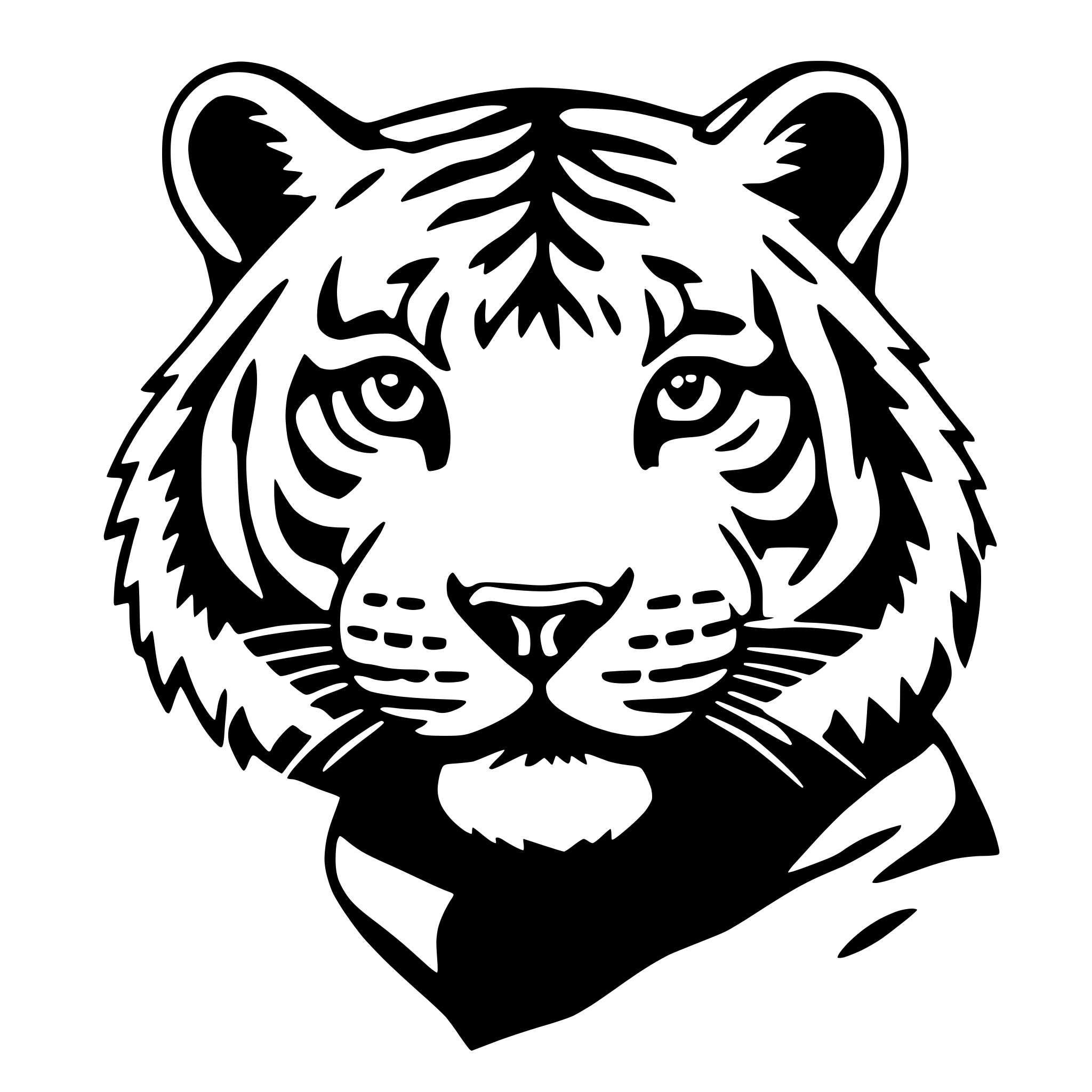 AI-generated SVG of 'tiger'