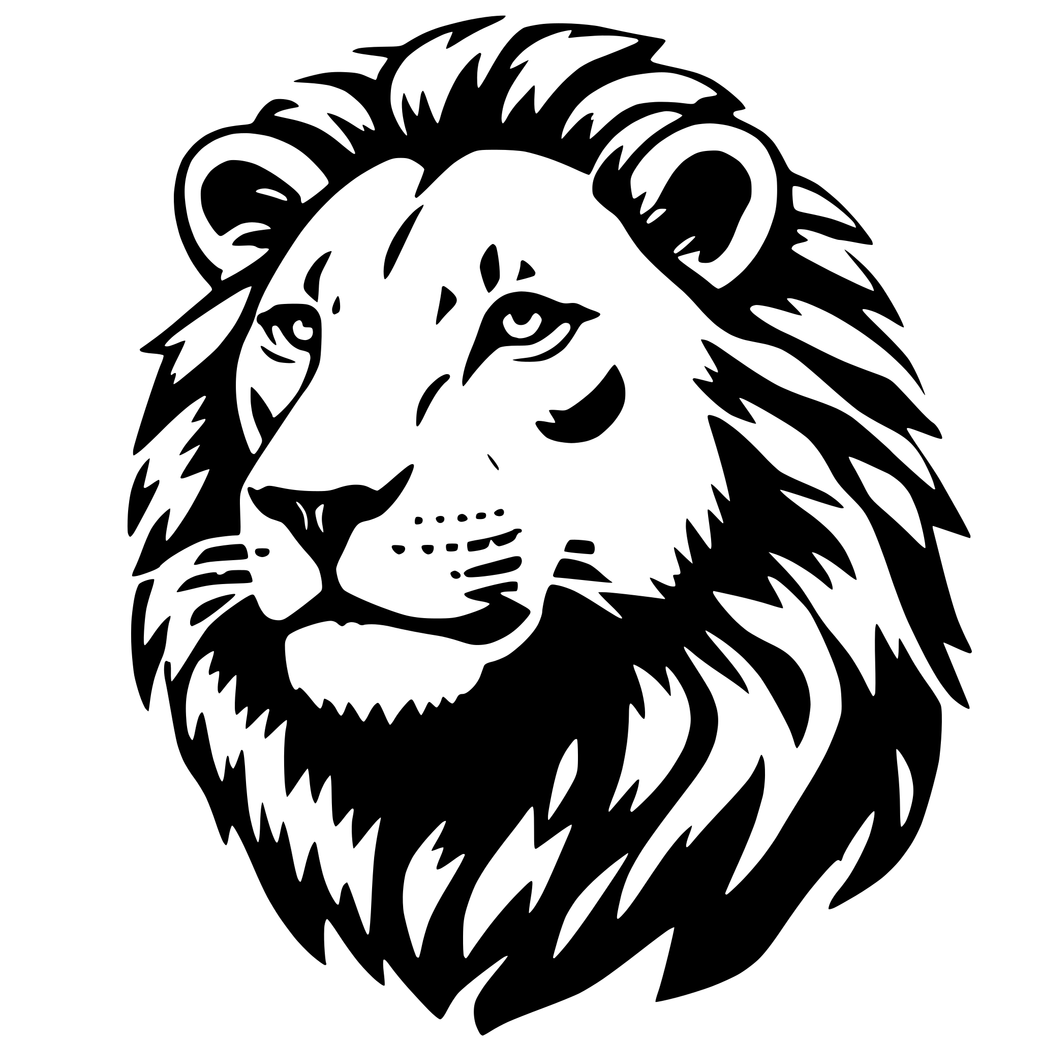 AI-generated SVG of 'lion whole'