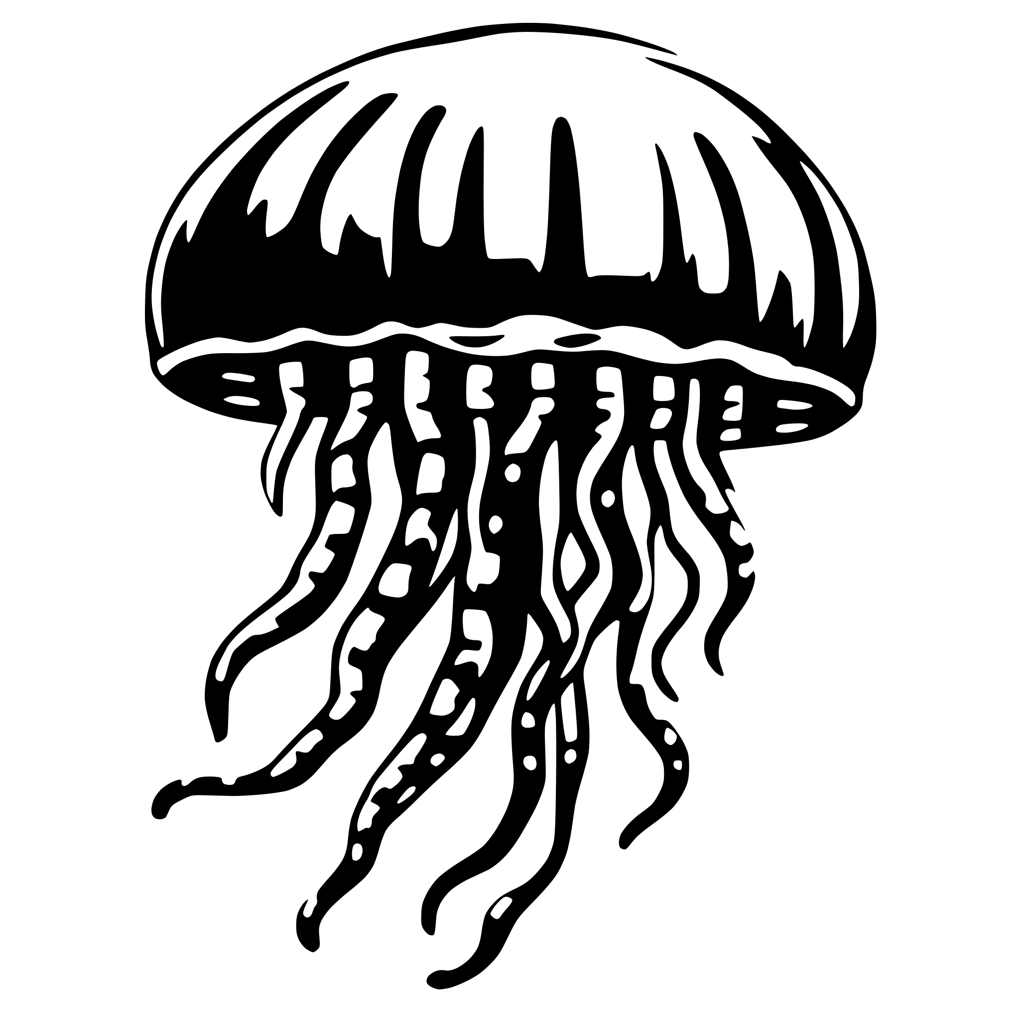AI-generated SVG of 'Jellyfish'