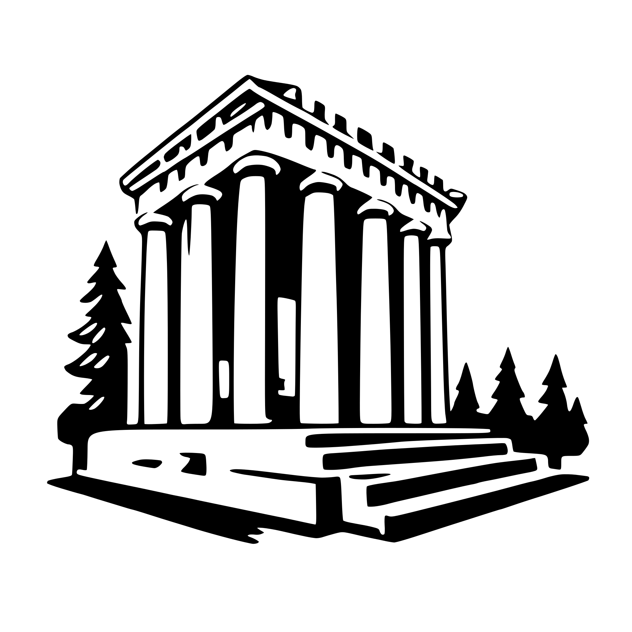 AI-generated SVG of a parthenon