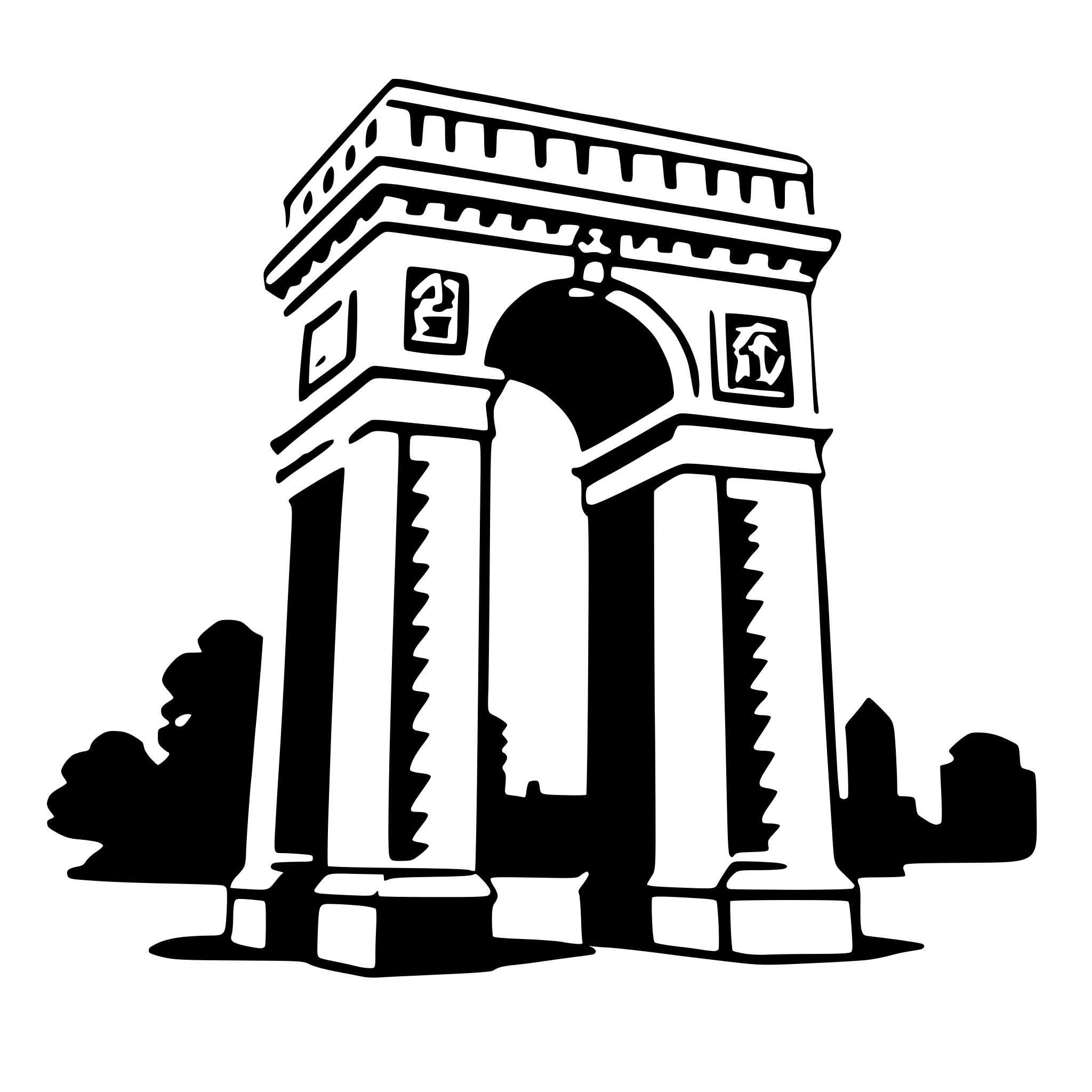 AI-generated SVG of a arc de triomphe