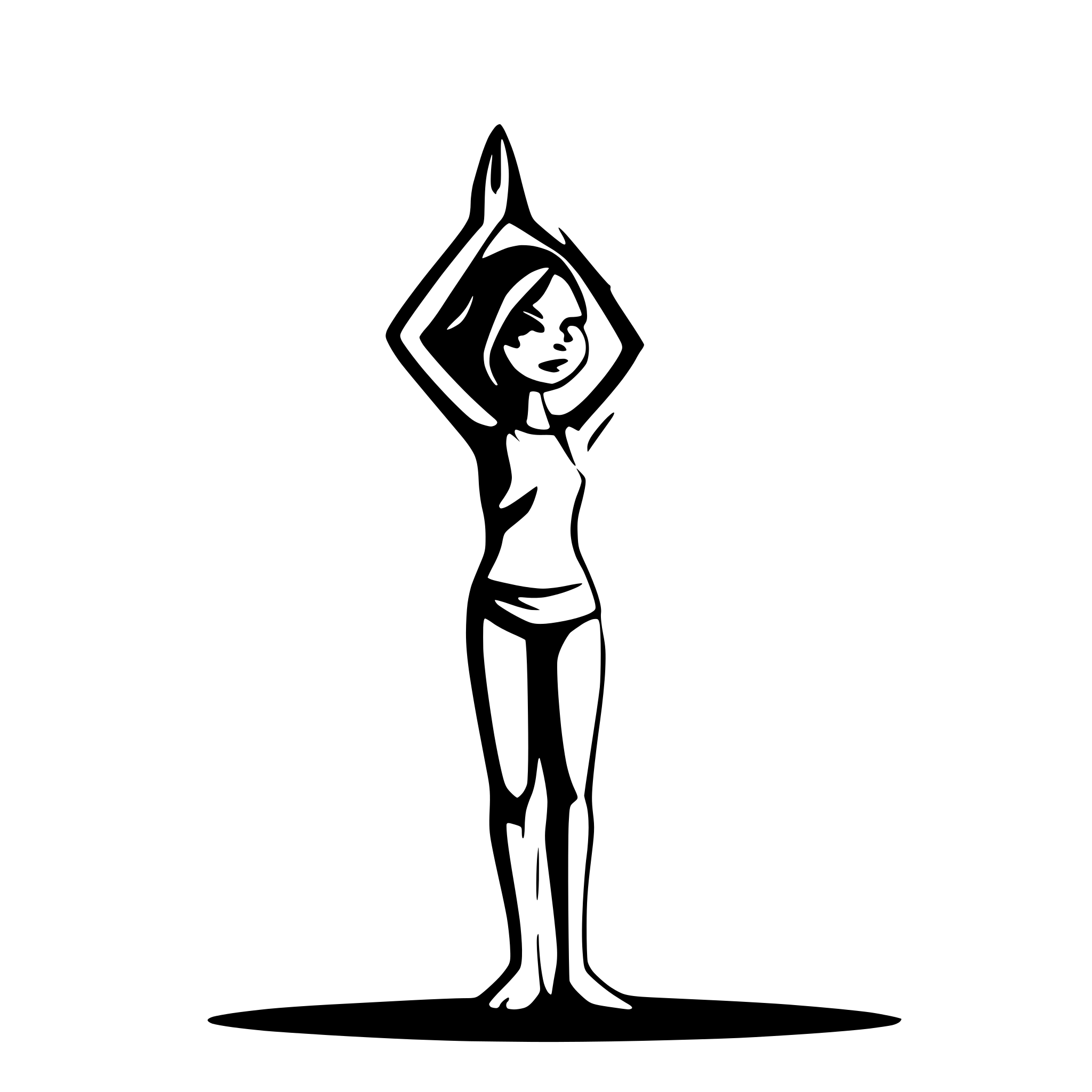 AI-generated SVG of a yoga tree pose