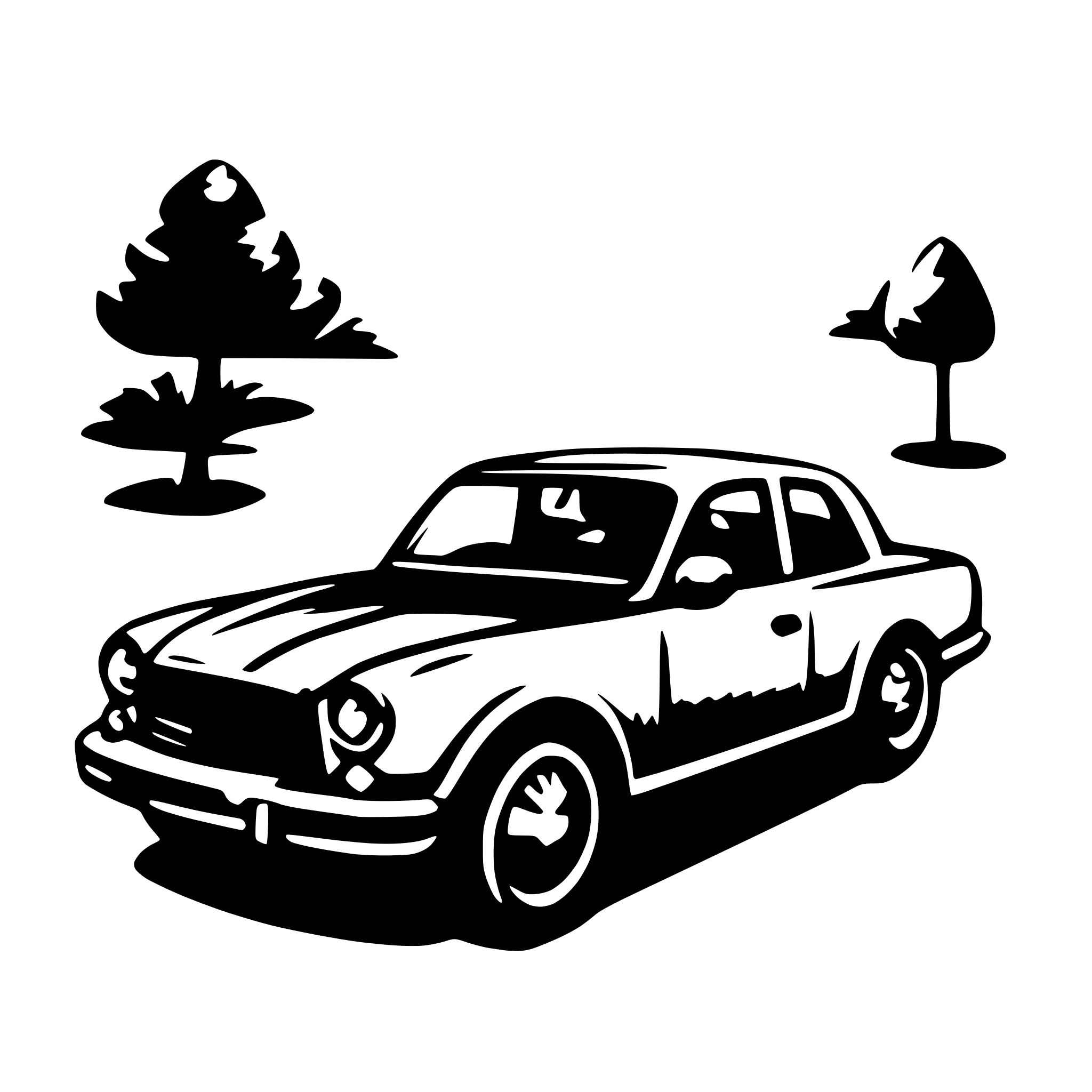 AI-generated SVG of a car