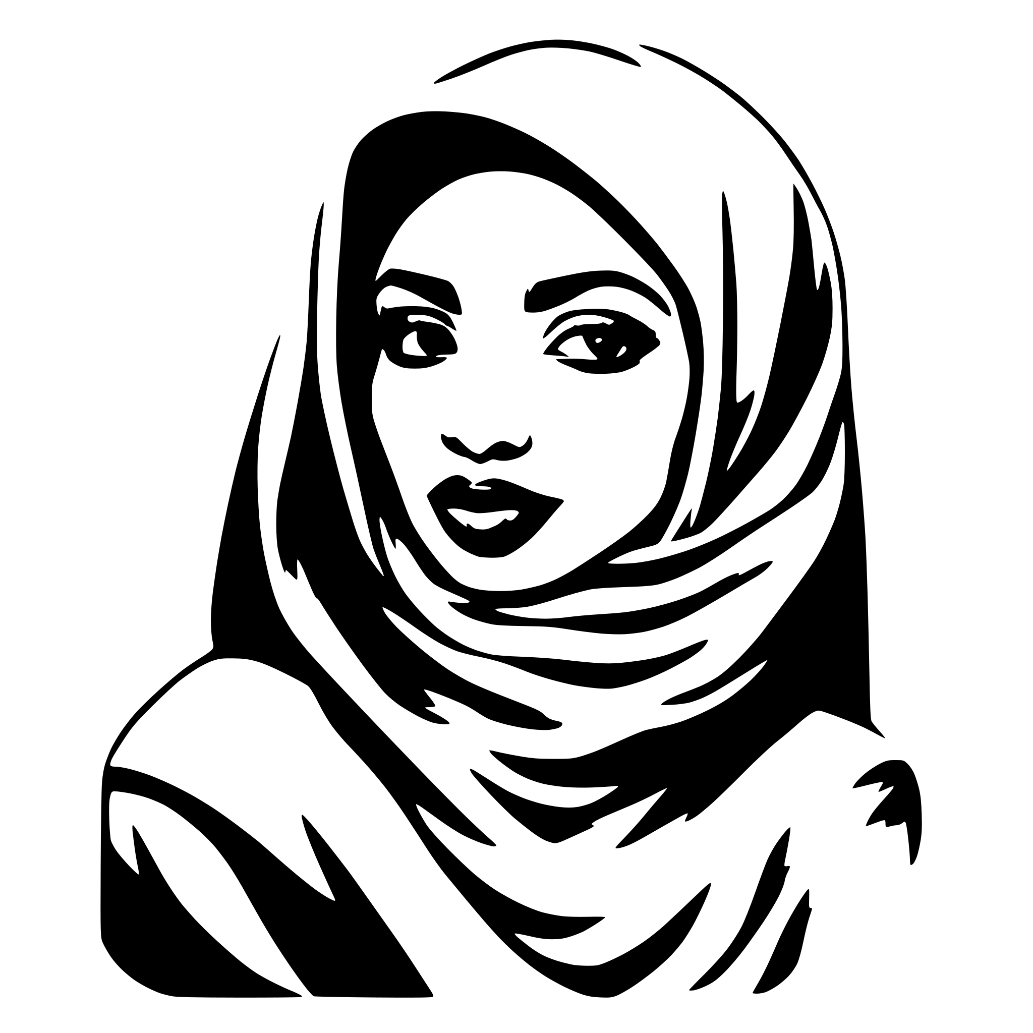 AI-generated SVG of 'beautiful african woman in hijab'