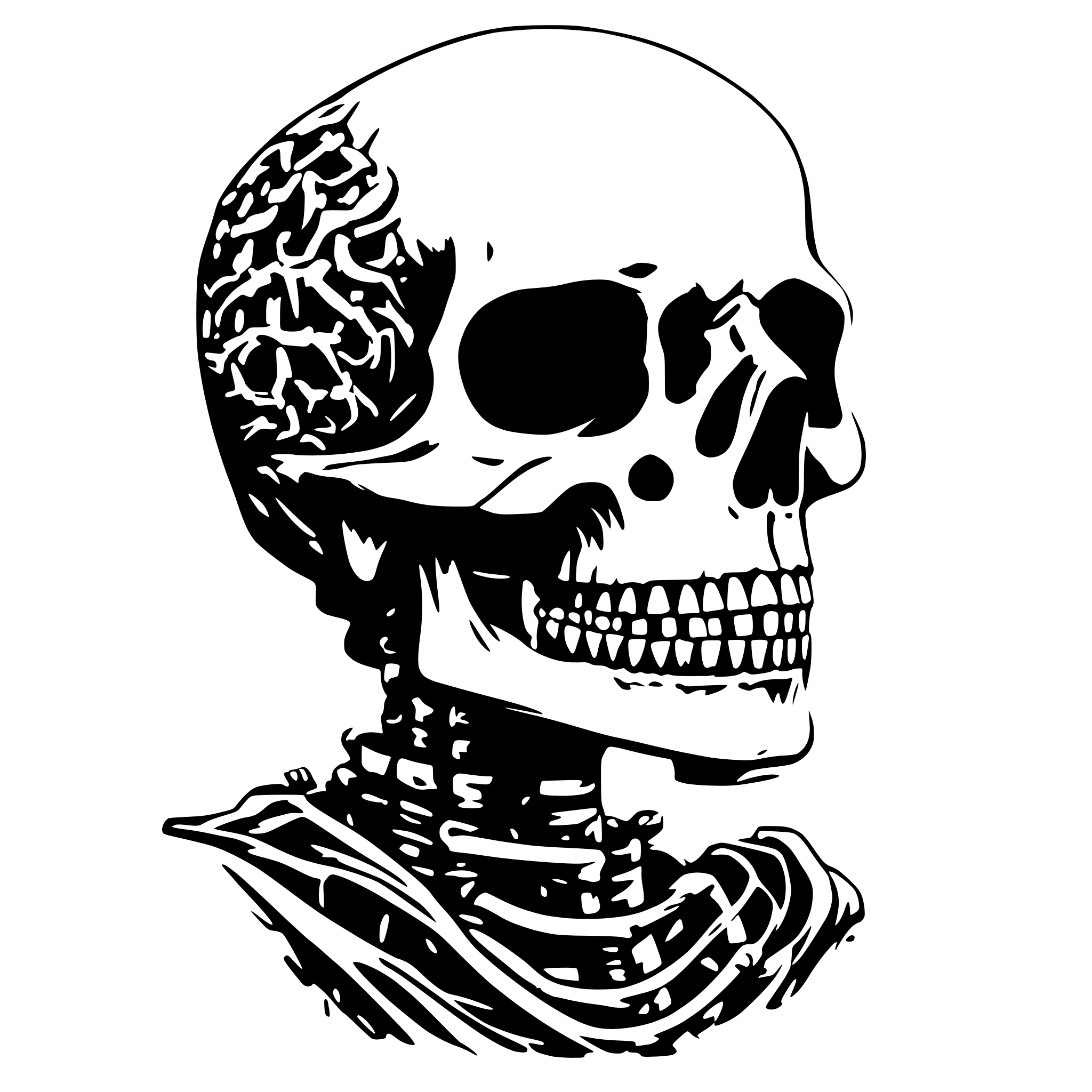 AI-generated SVG of a Human skeleton