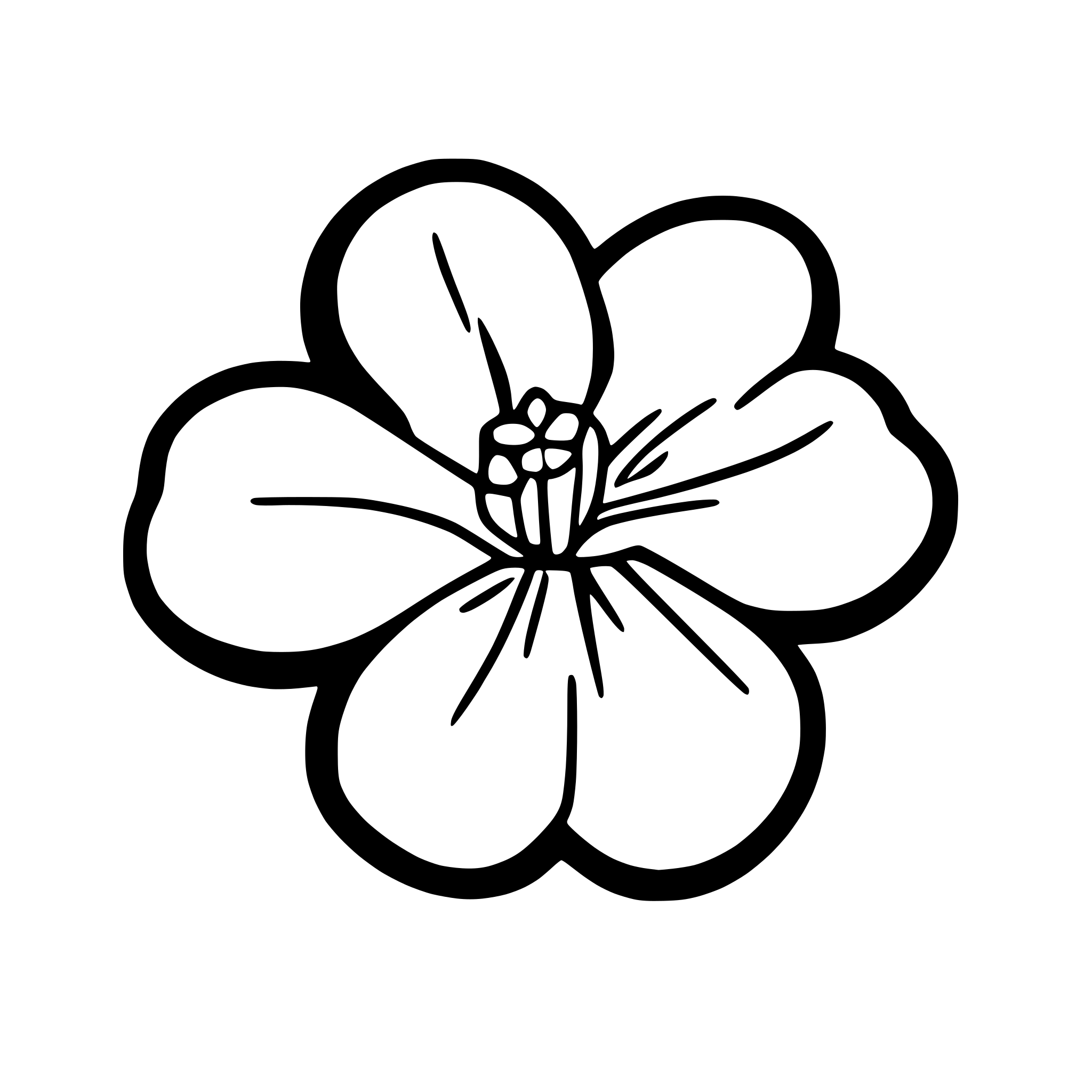 AI-generated SVG of 'african violet saintpaulia blossom'