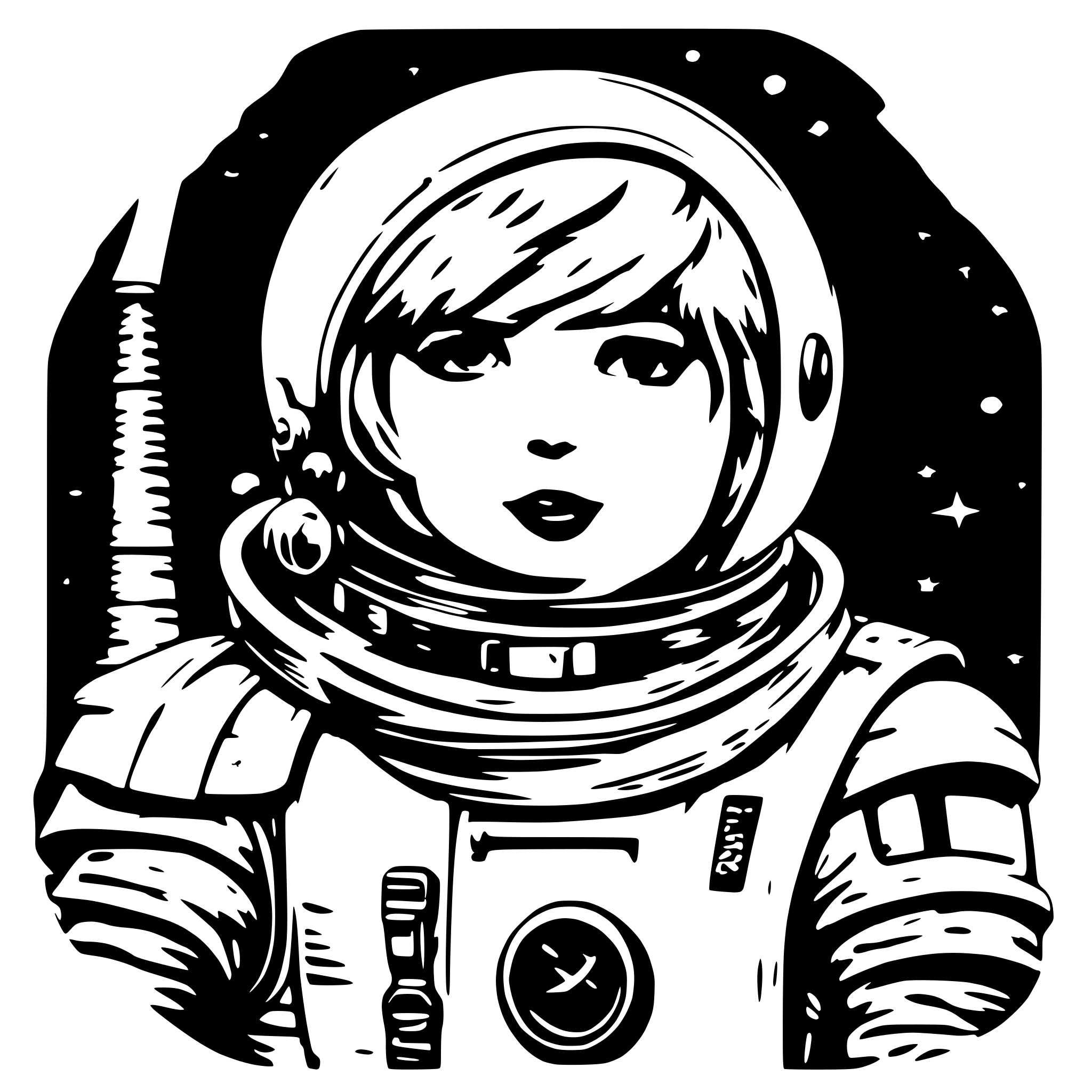 AI-generated SVG of a Tayor Swift space suit