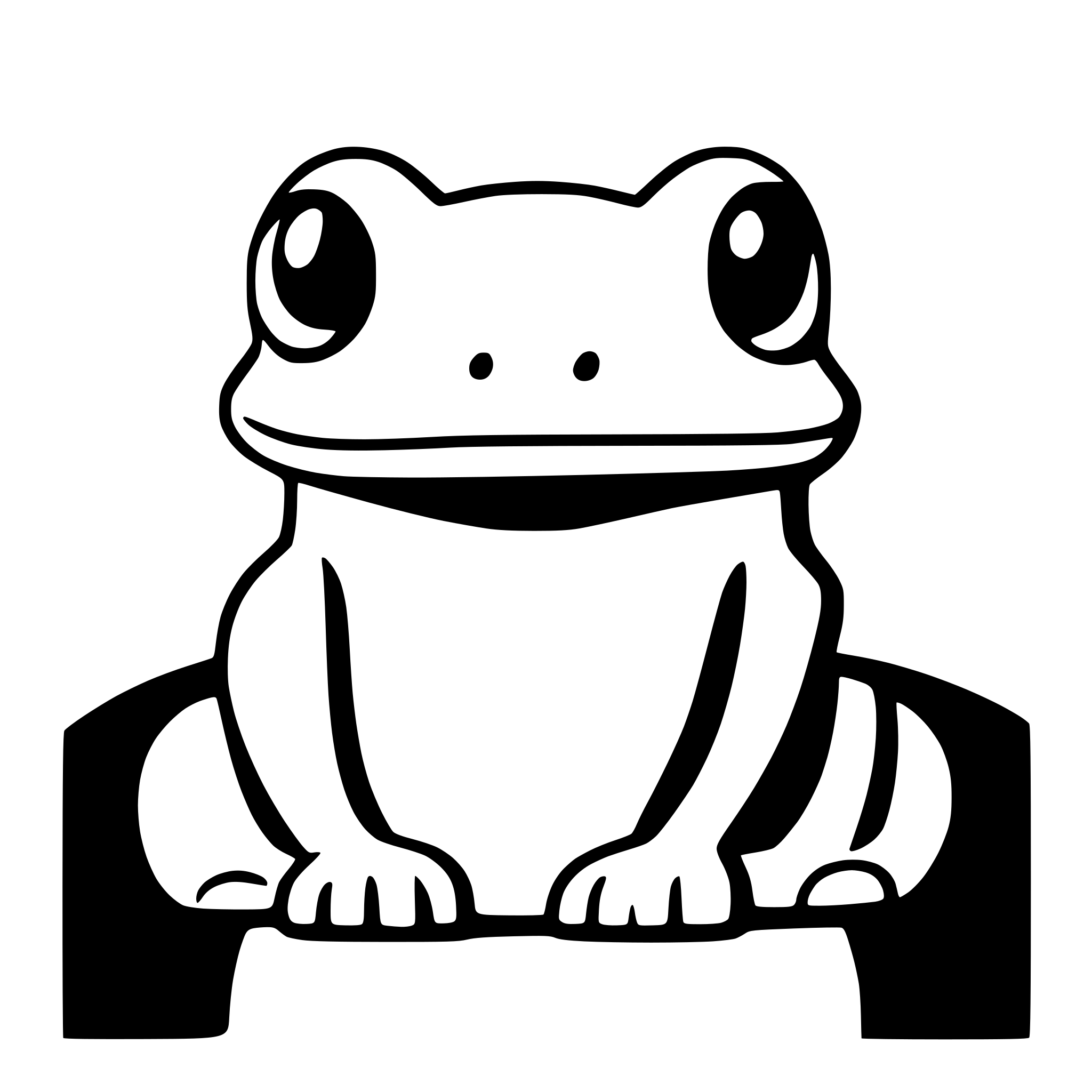 AI-generated SVG of a frog facing the camera