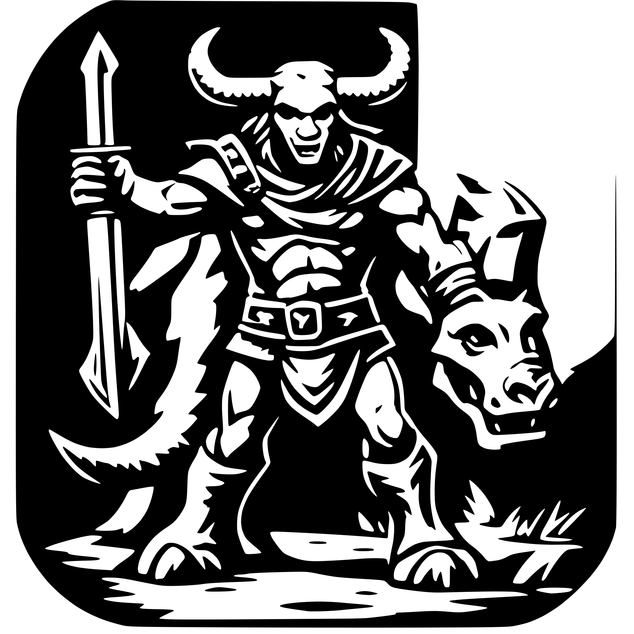 AI-generated SVG of 'minotaur dungeons and dragons'