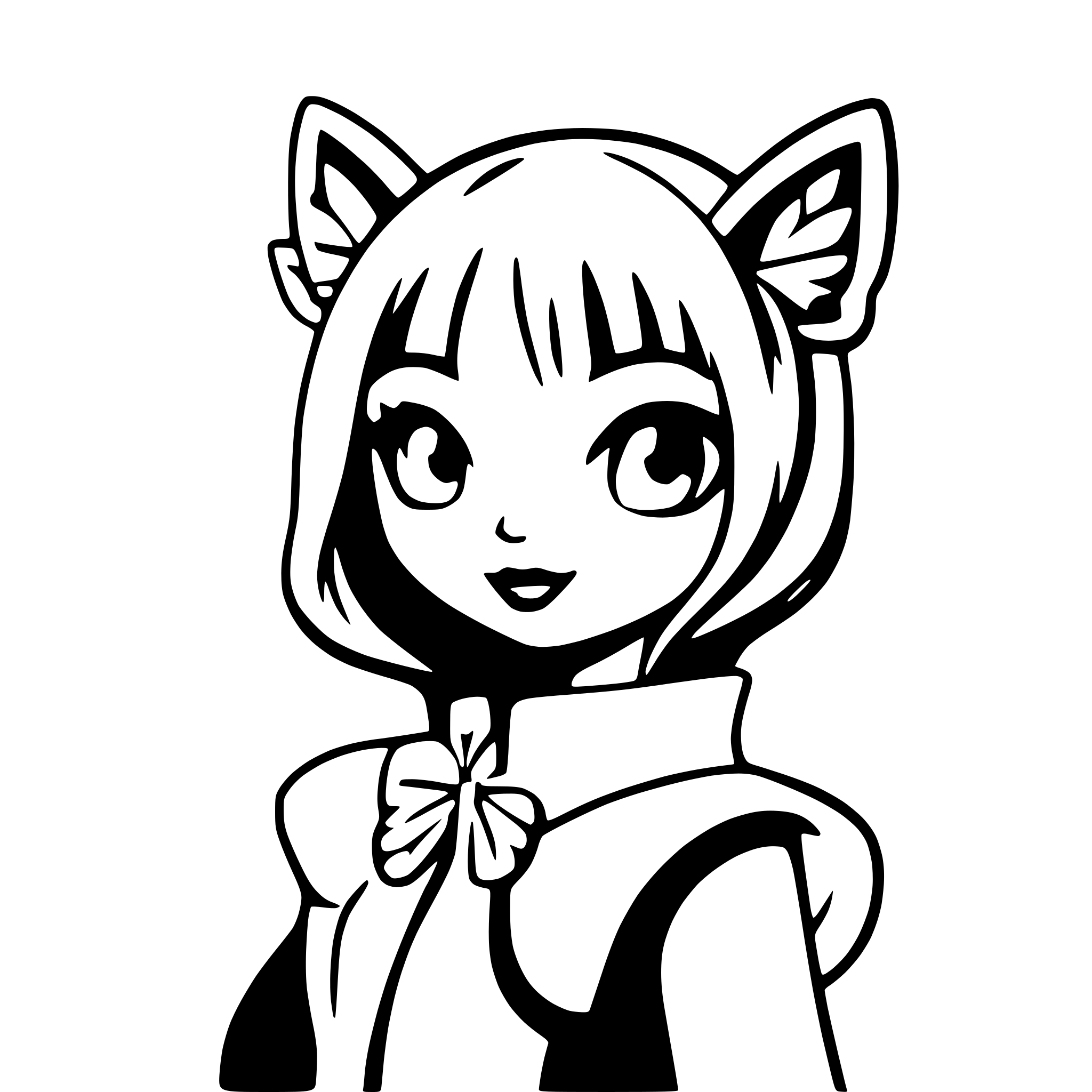 AI-generated SVG of 'cat with butterfly wings'
