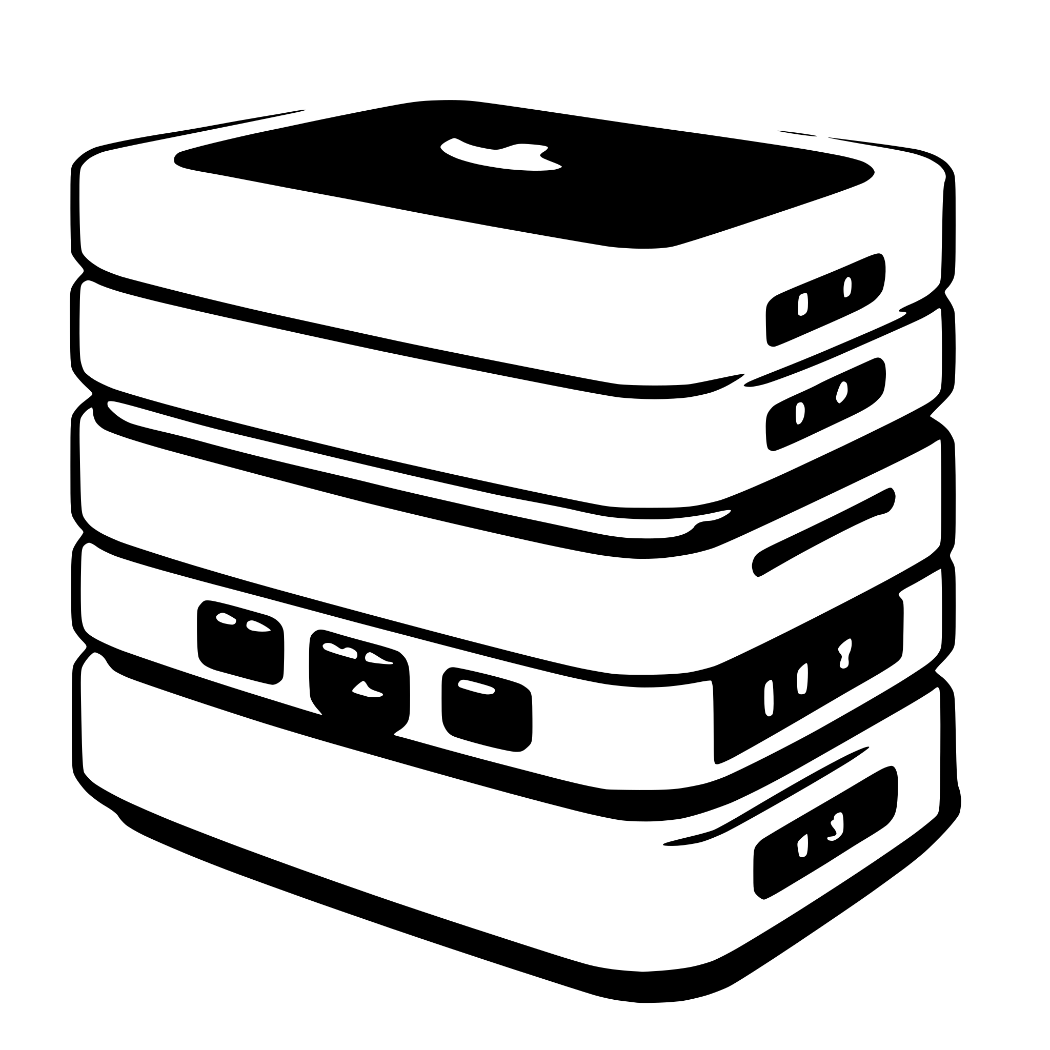 AI-generated SVG of 'a stack of mac minis.'