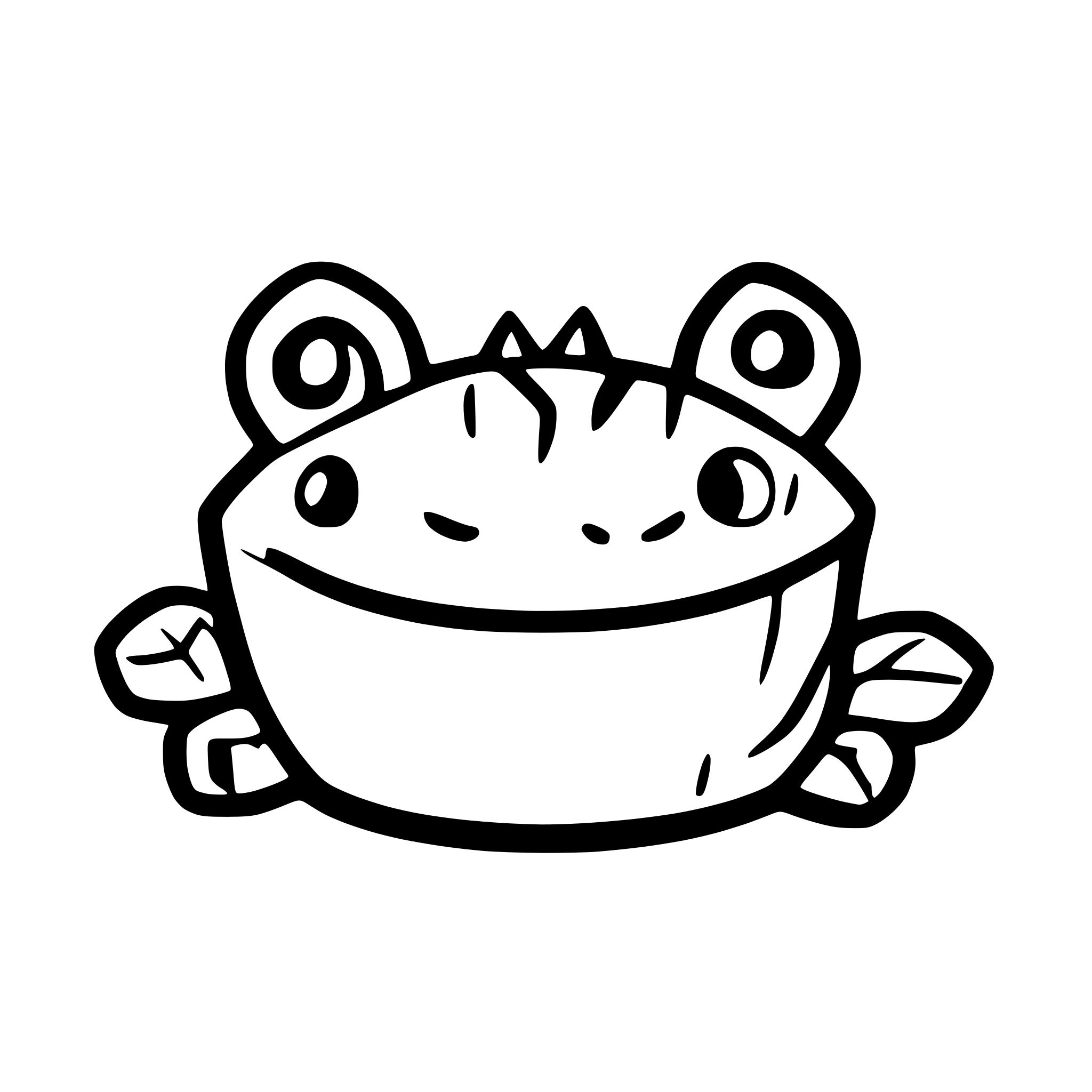 AI-generated SVG of a cute crab smiling