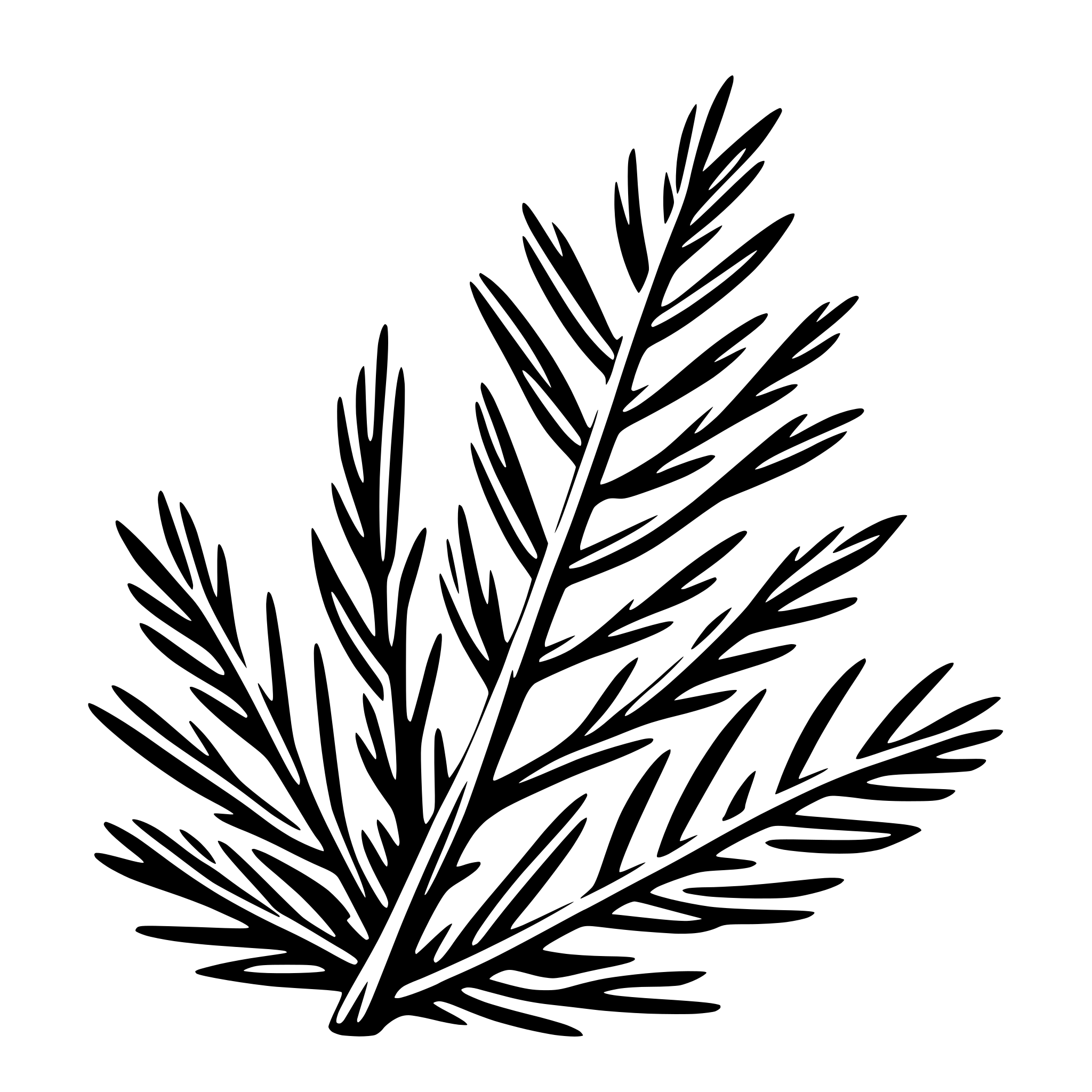 AI-generated SVG of a pine needles