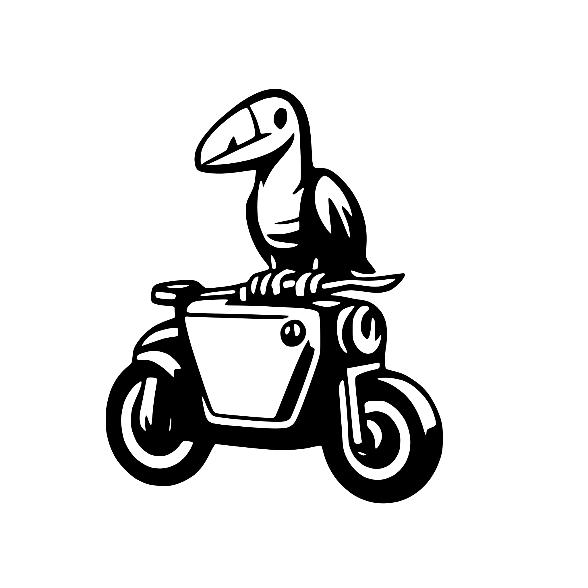 AI-generated SVG of 'toucan riding a motorbike'