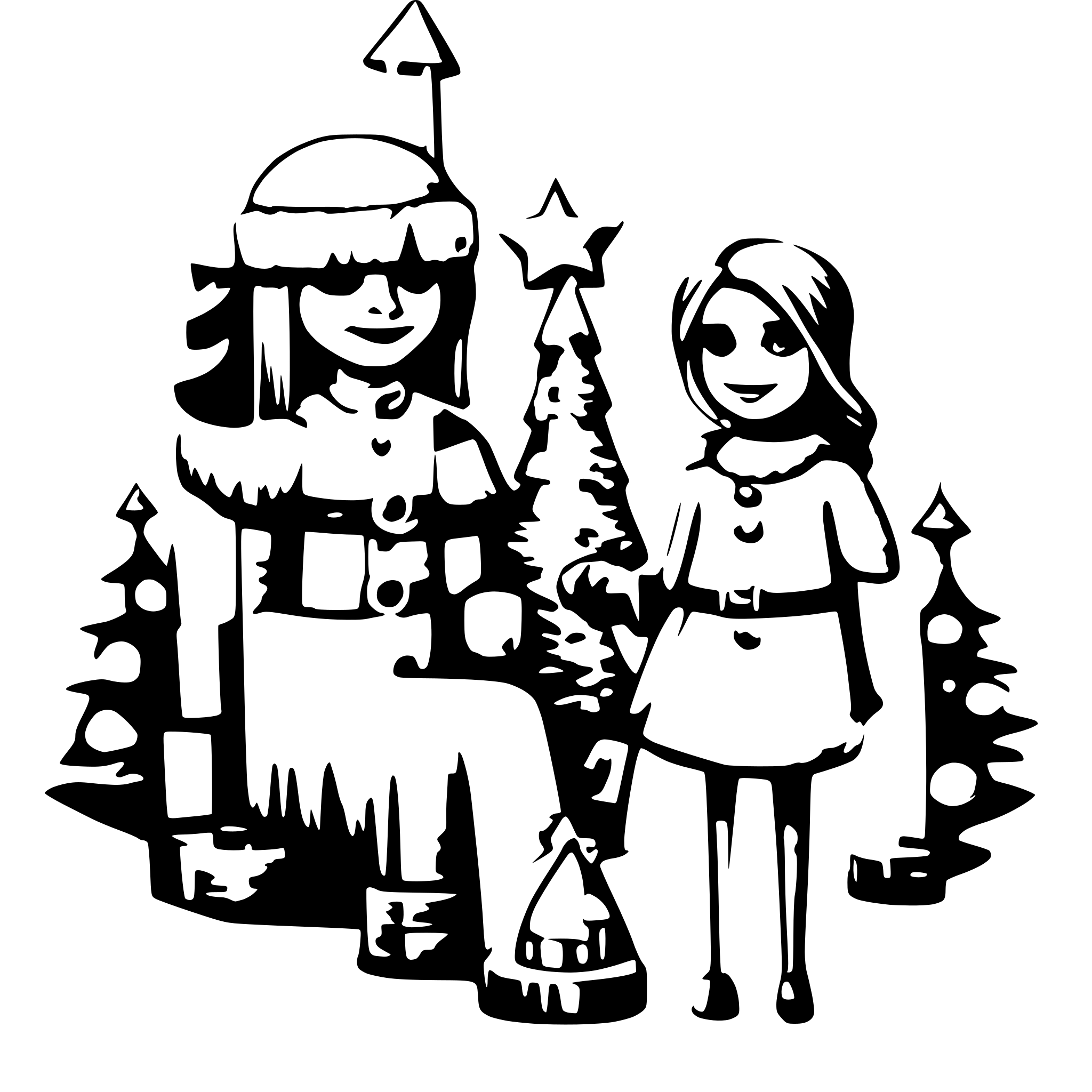 AI-generated SVG of 'christmas family'