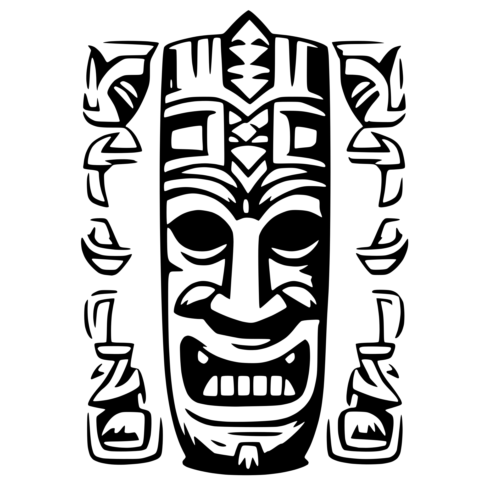 AI-generated SVG of 'tiki outline'