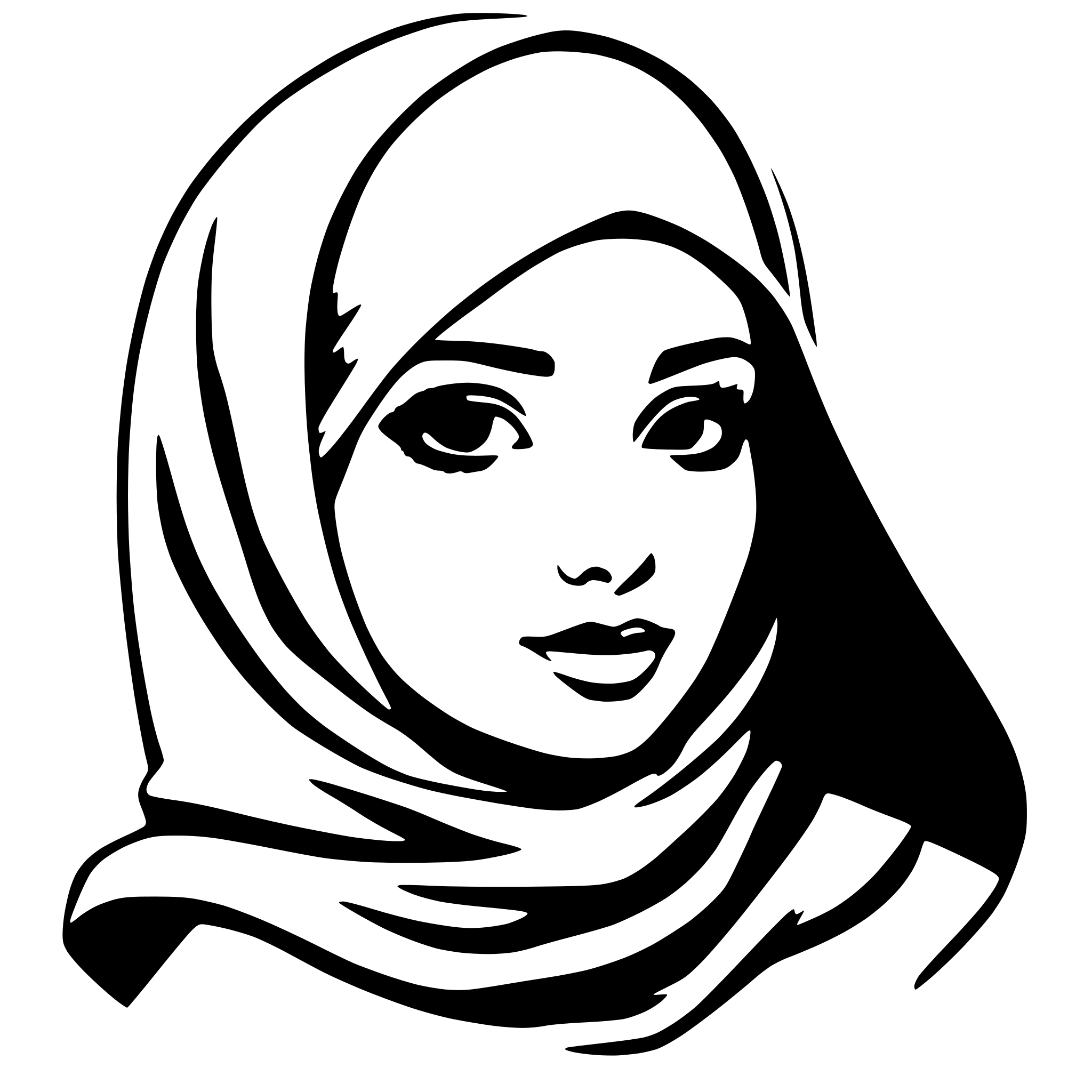 AI-generated SVG of 'hijab'