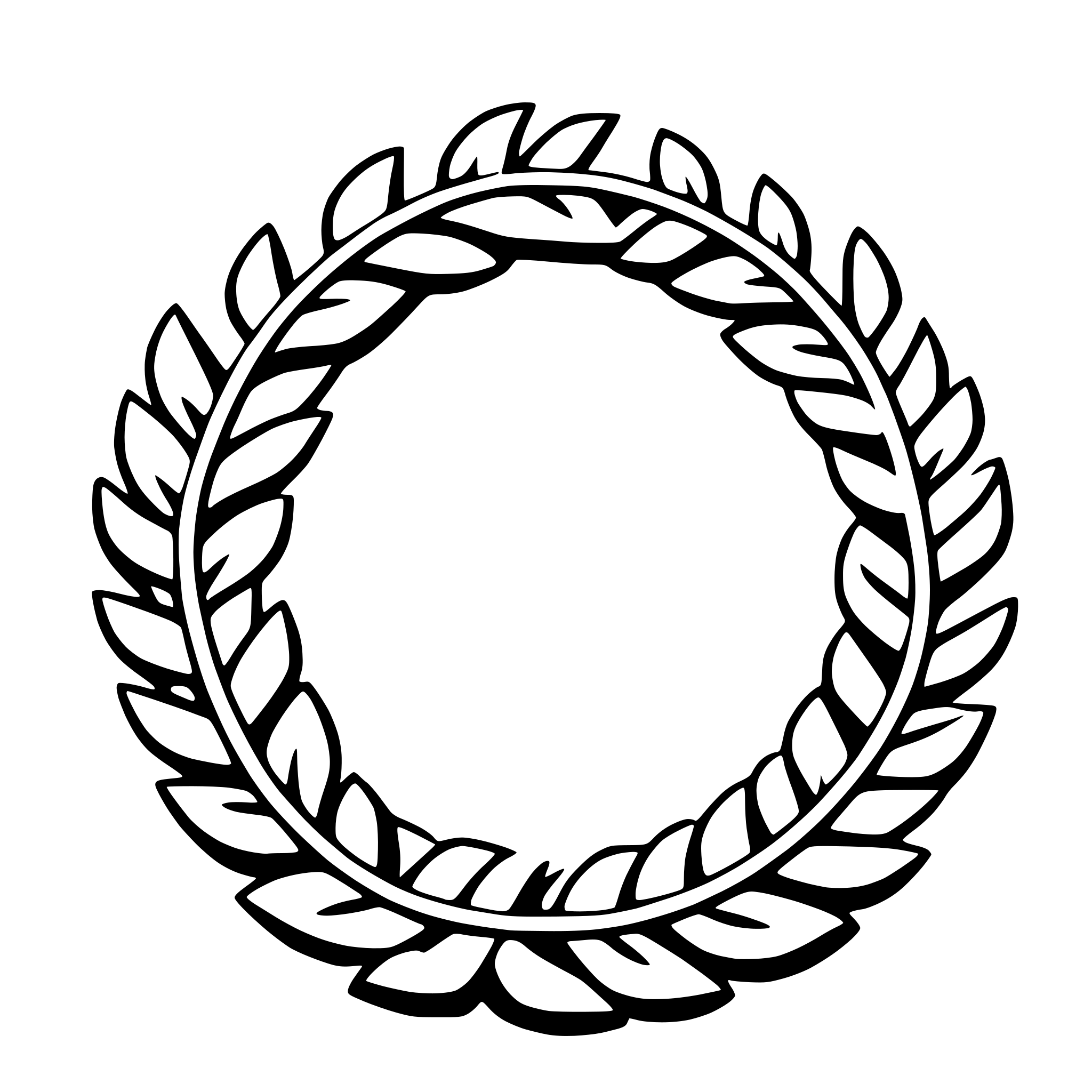 AI-generated SVG of a wreath